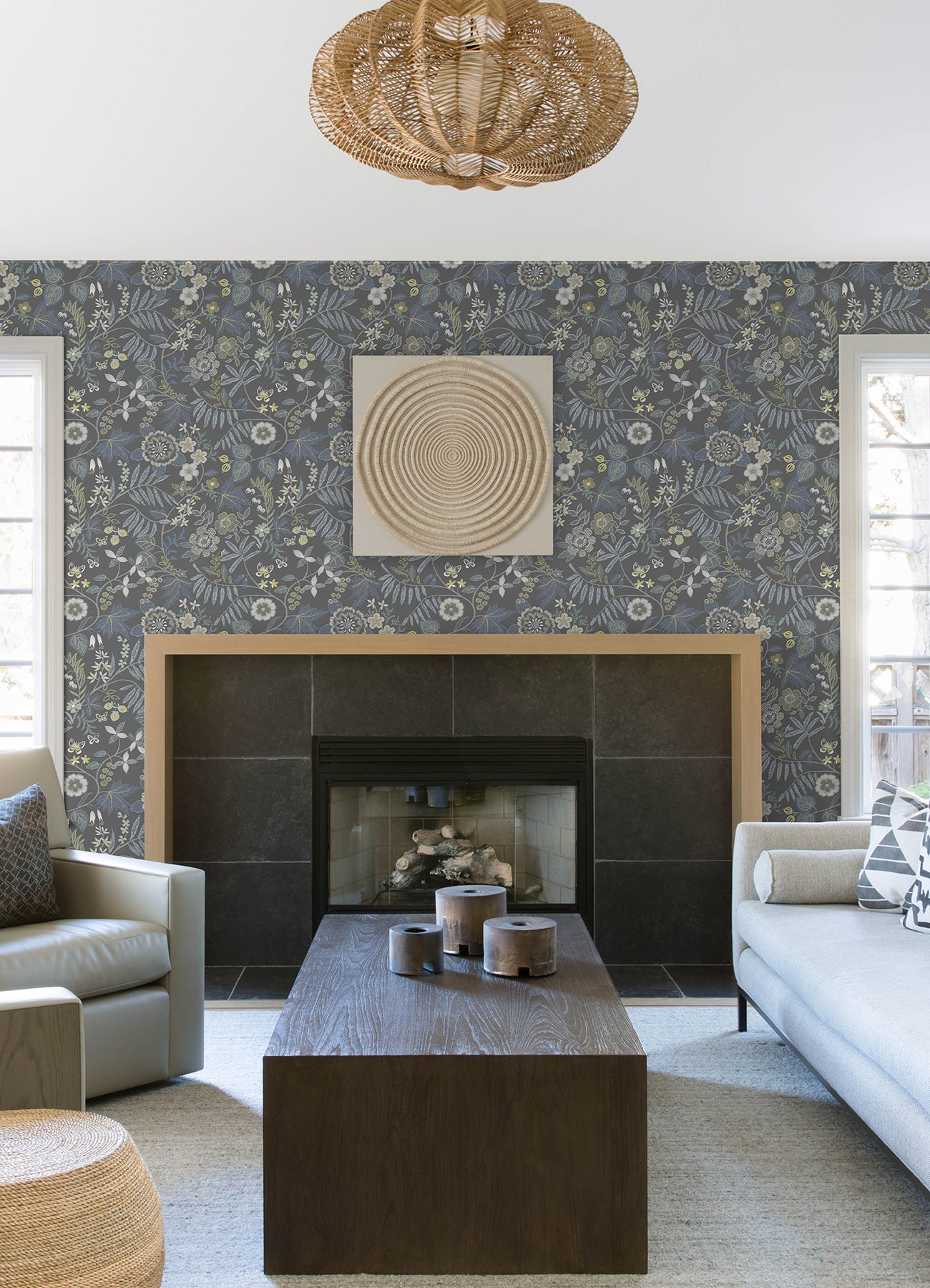 A-Street Prints 4034-72136 Marilyn Light Grey Floral Trail Wallpaper