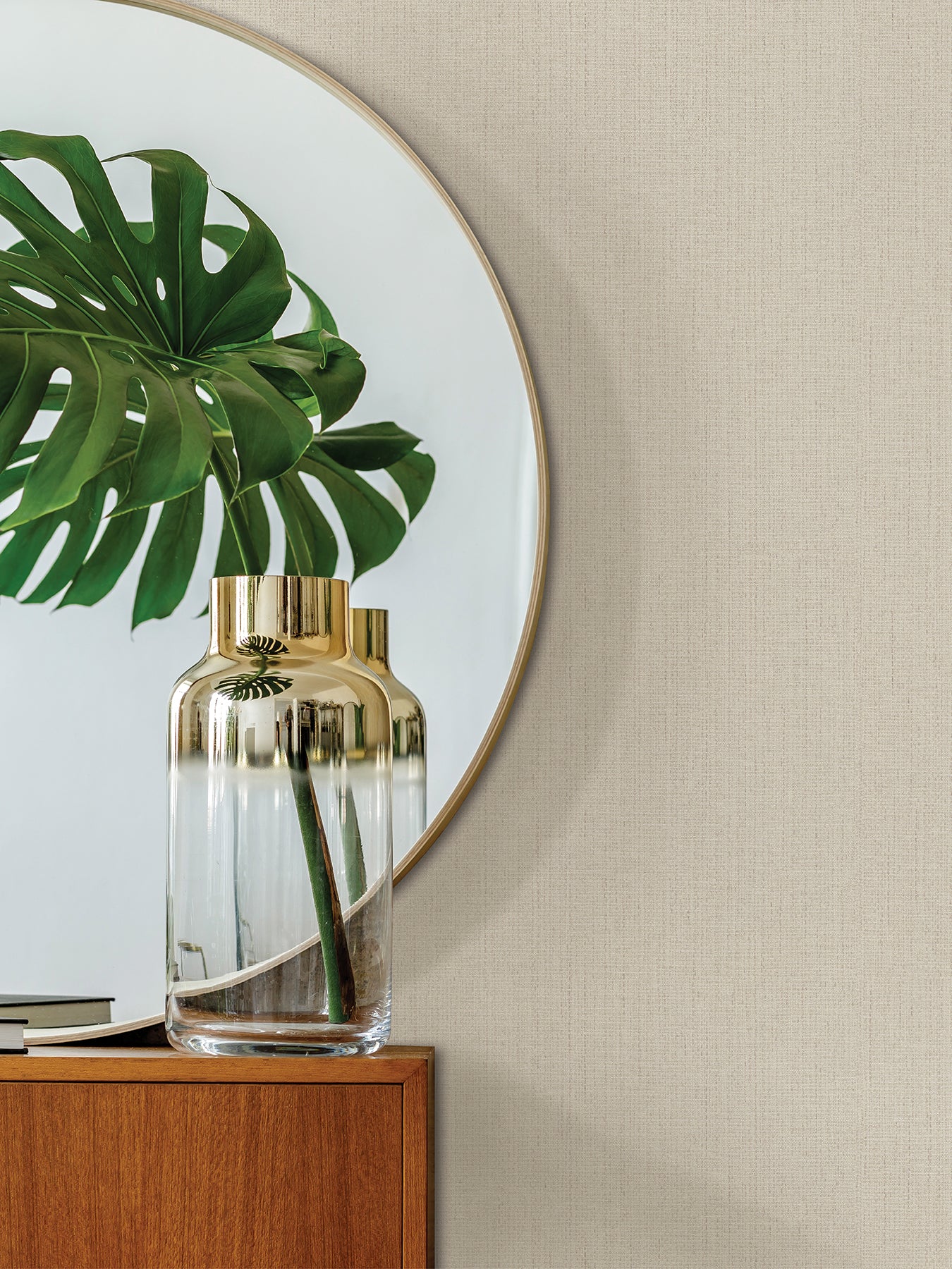 Advantage 4035-407921 Hoshi White Woven Wallpaper