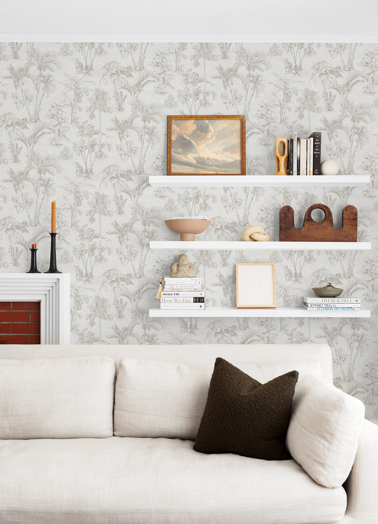 Advantage 4044-38021-1 Zapata Off-White Trees Wallpaper
