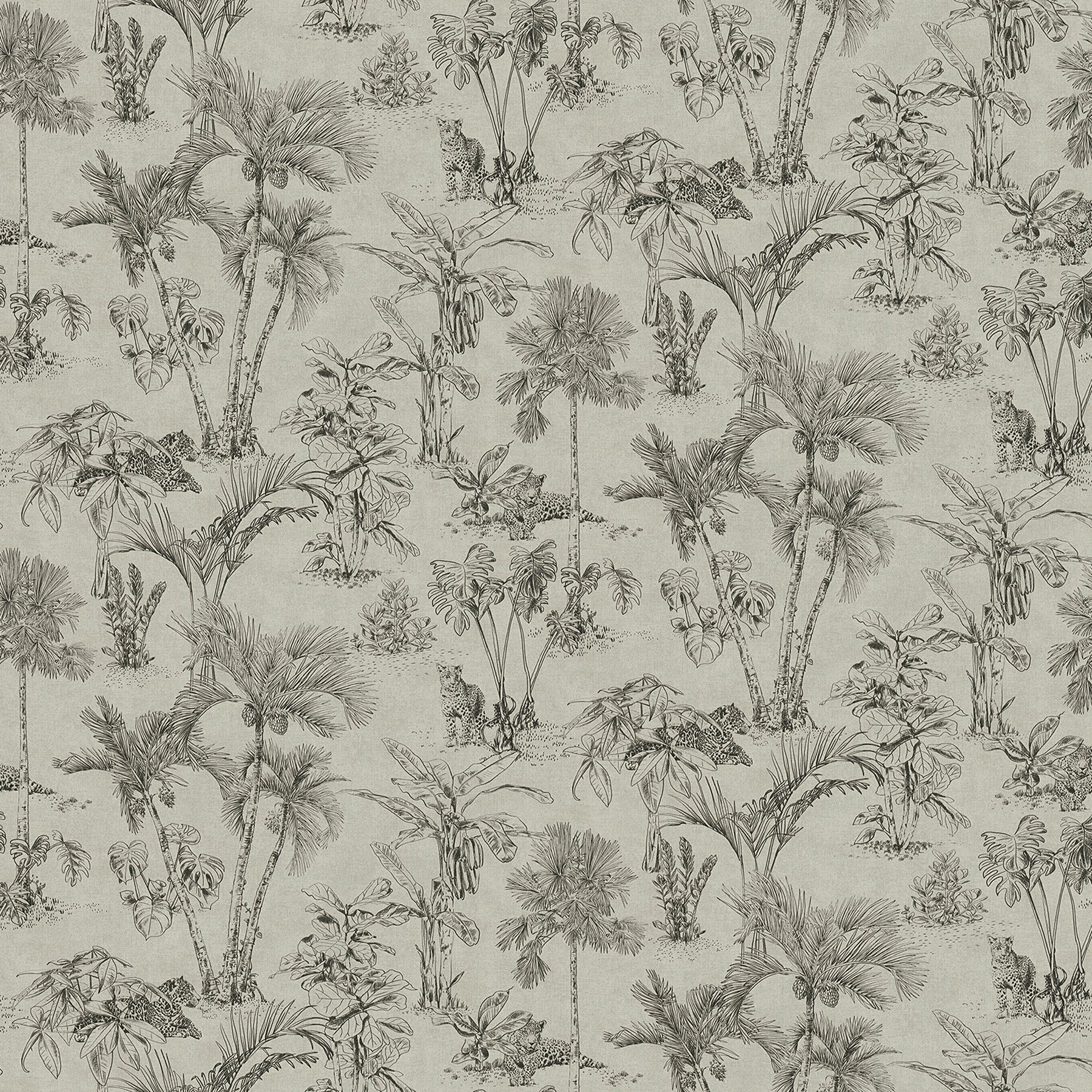 Advantage 4044-38021-4 Zapata Black Tropical Jungle Wallpaper