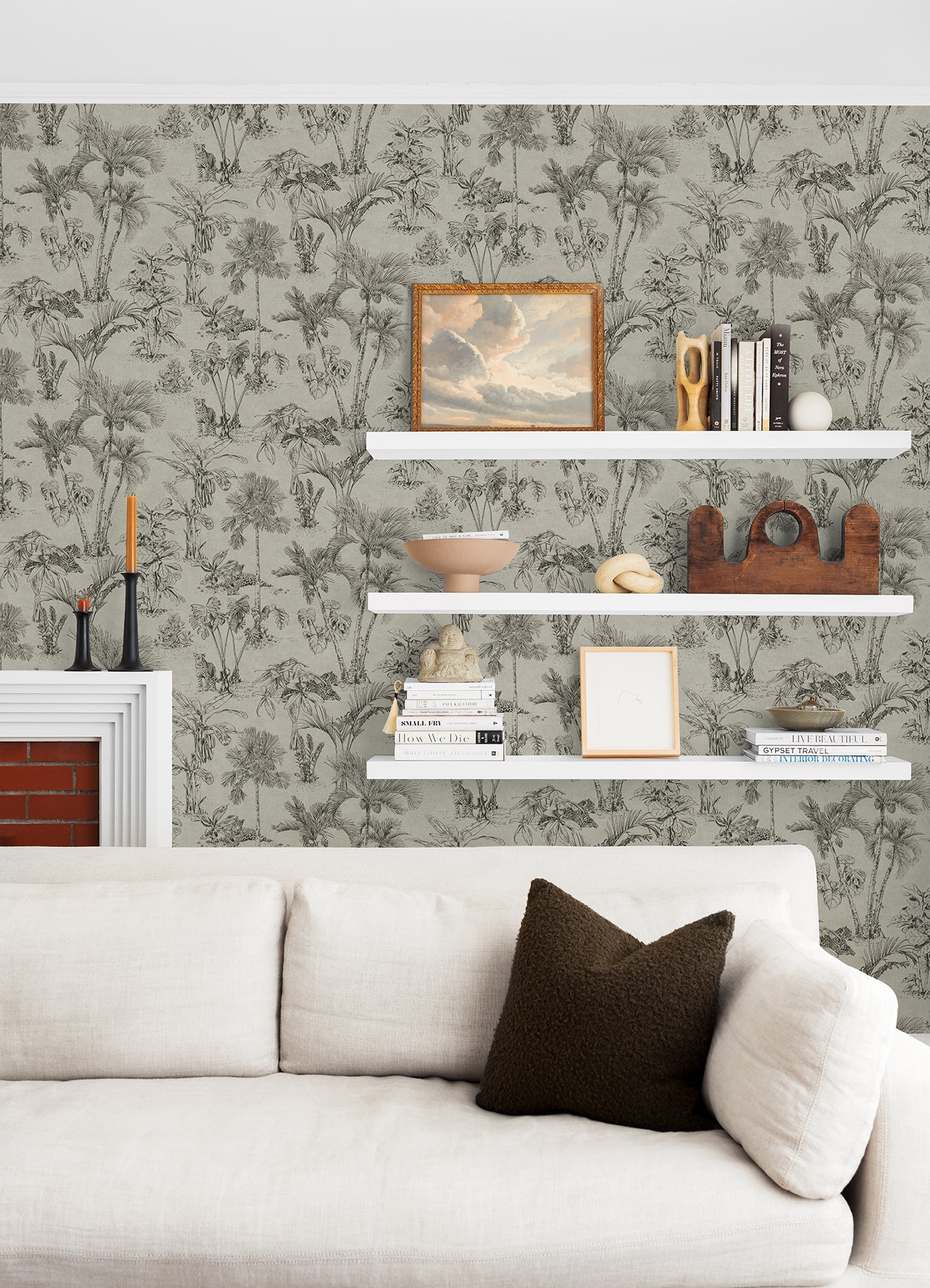 Advantage 4044-38021-4 Zapata Black Tropical Jungle Wallpaper