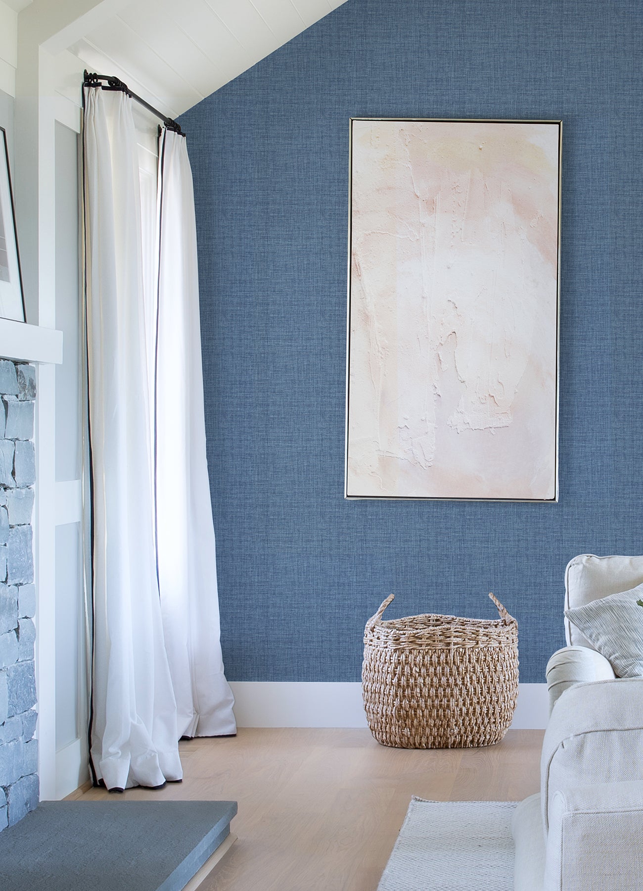 A-Street Prints 4046-26232 Lanister Blue Texture Wallpaper