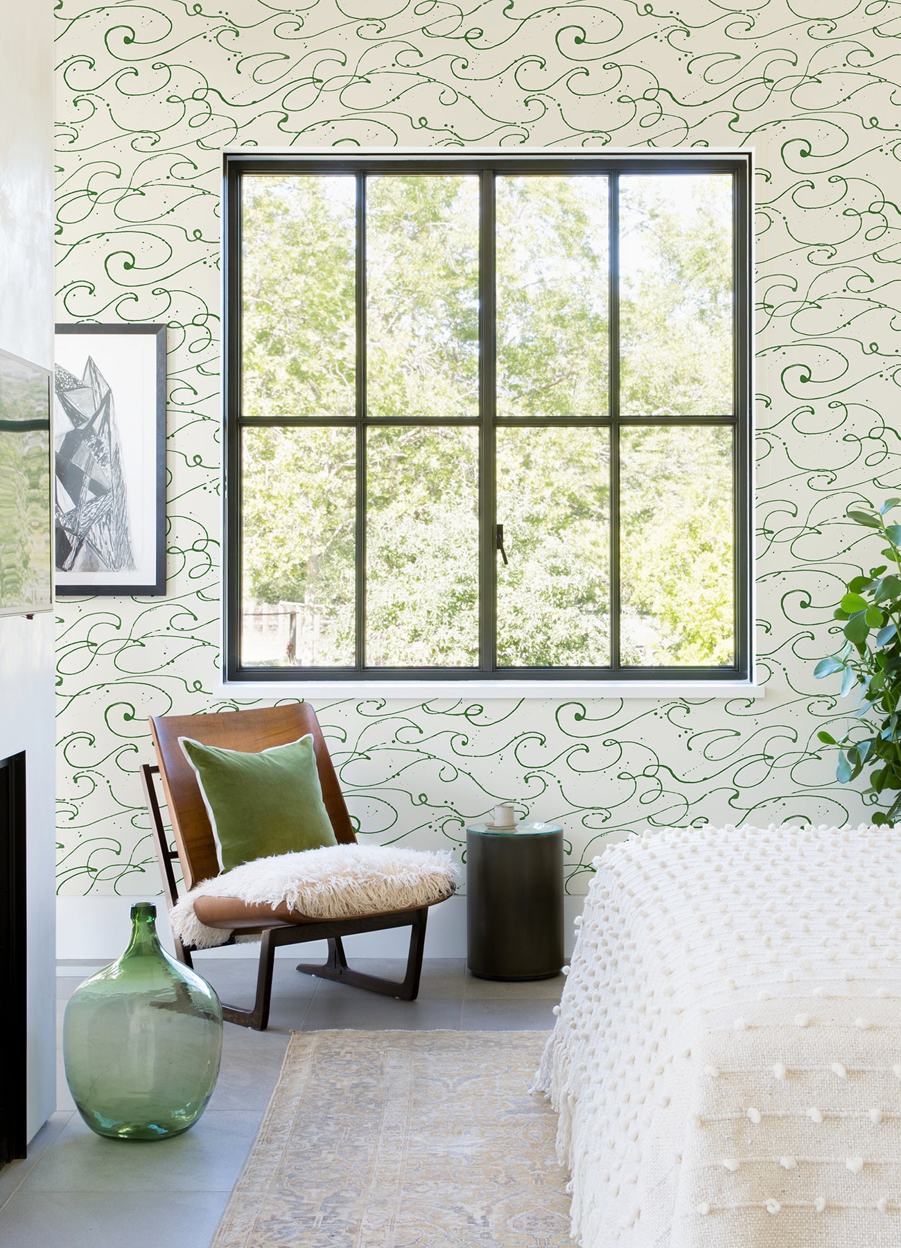 Chesapeake 4071-71006 Kuroshio Green Ocean Wave Wallpaper