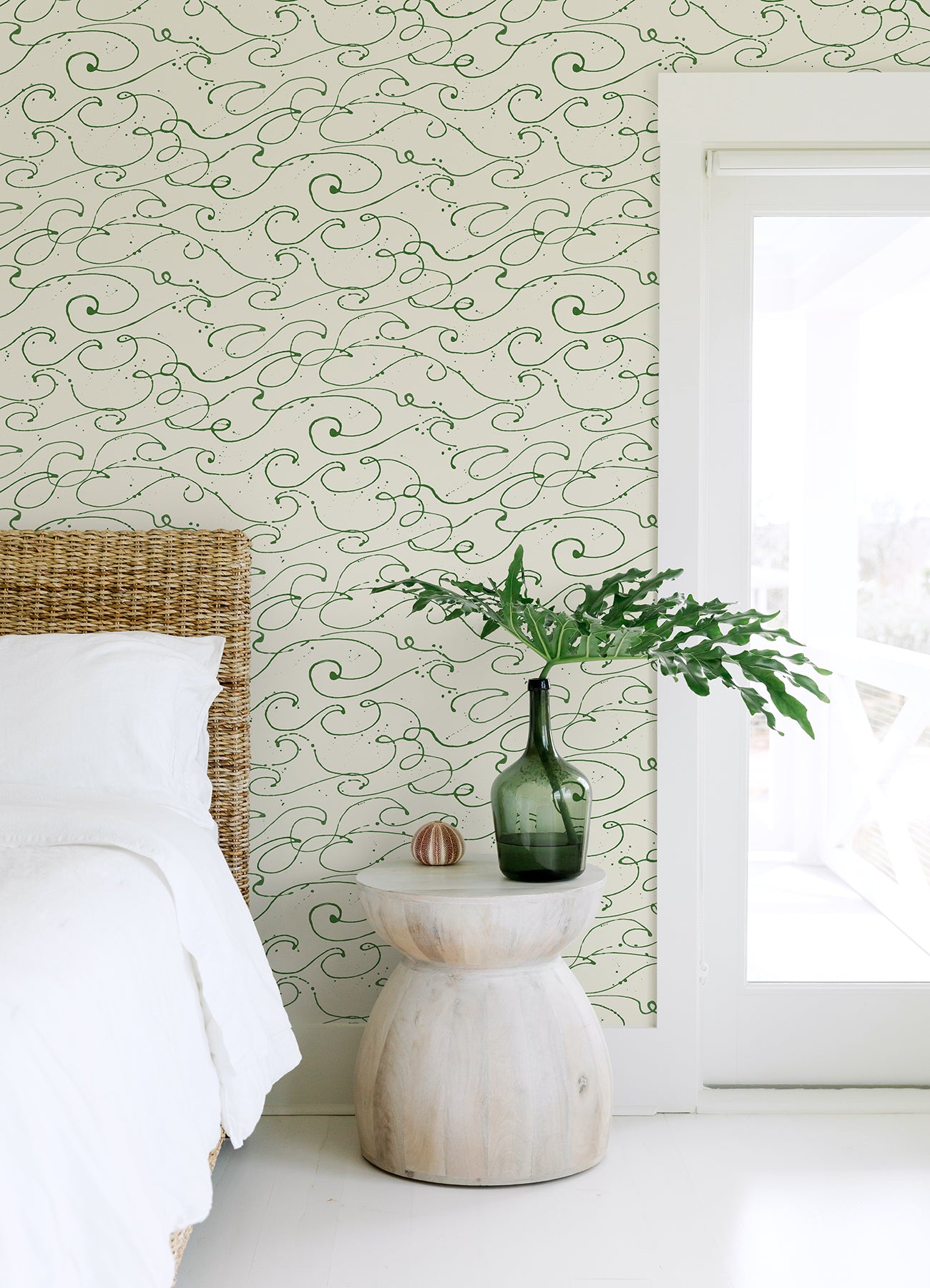 Chesapeake 4071-71006 Kuroshio Green Ocean Wave Wallpaper