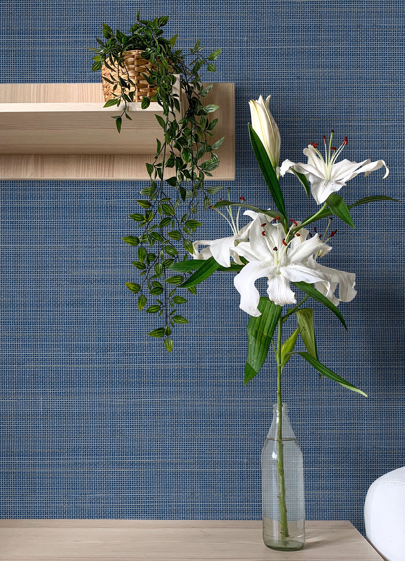 Chesapeake 4071-70055 Balantine Navy Weave Wallpaper
