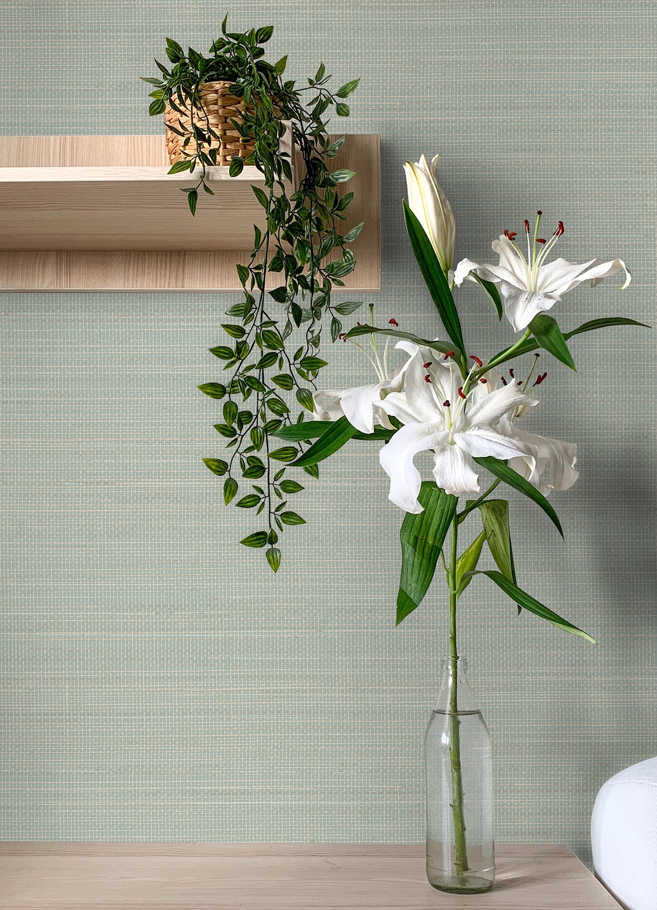 Chesapeake 4071-70054 Balantine Bone Weave Wallpaper