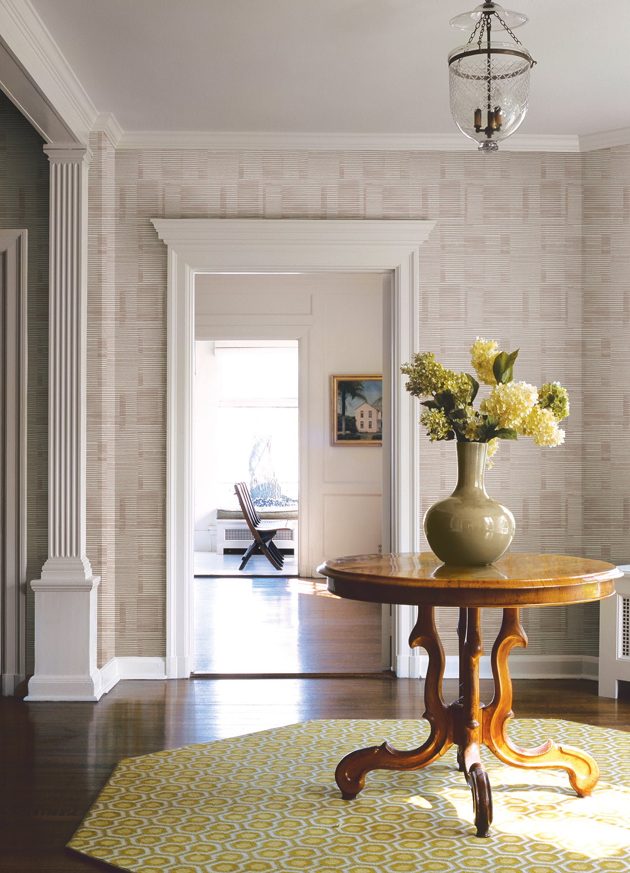 A-Street Prints 4074-26618 Callaway Pink Woven Stripes Wallpaper