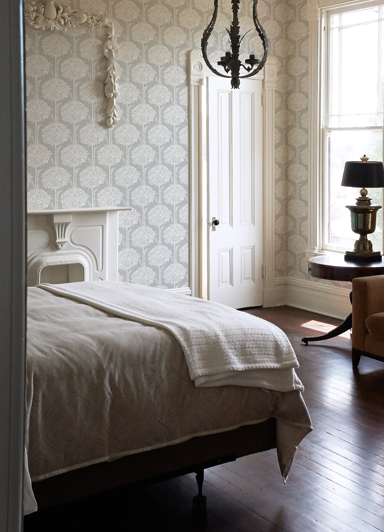 A-Street Prints 4074-26625 Zaria Grey Topiary Wallpaper