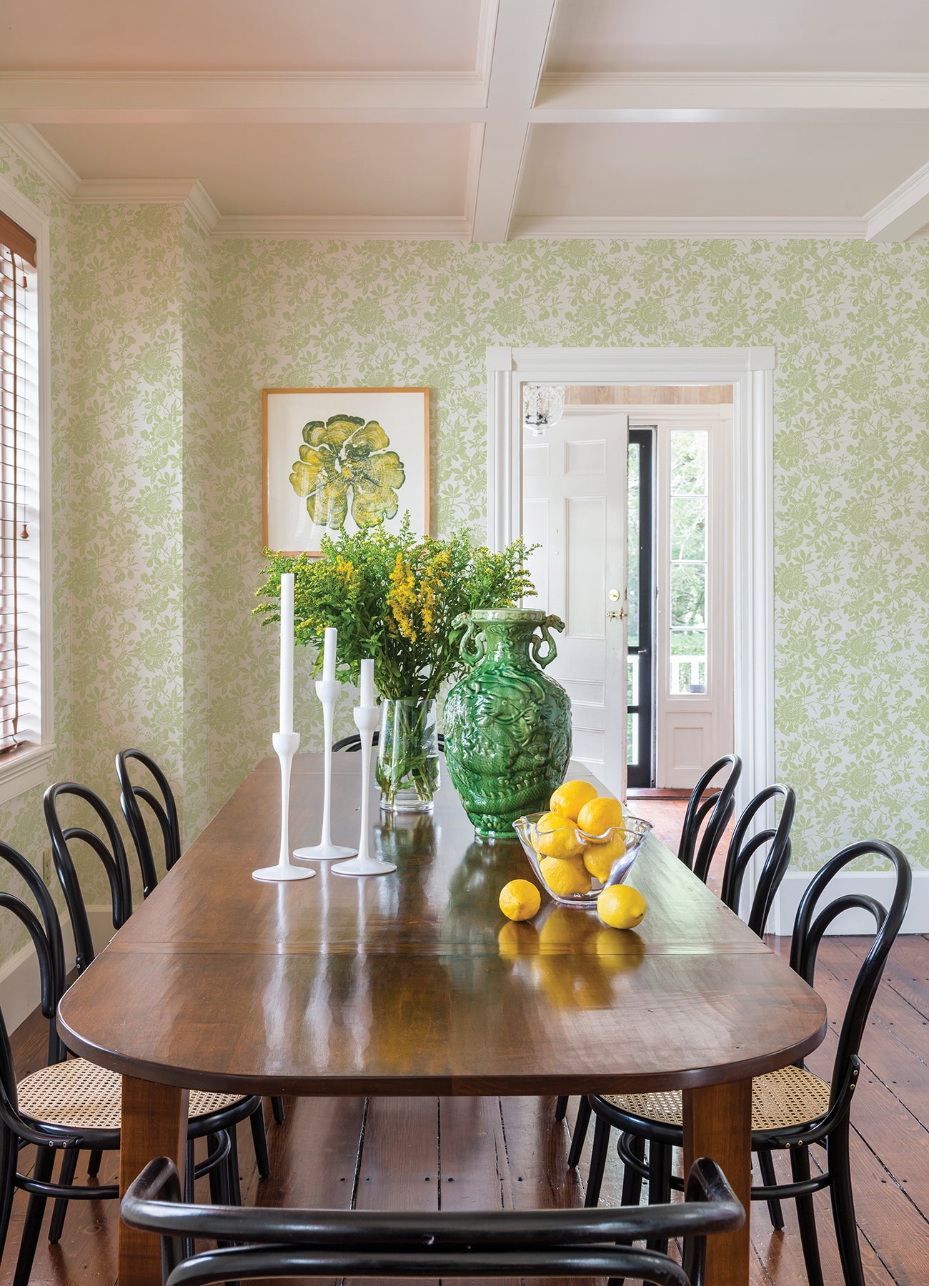 A-Street Prints 4074-26628 Helen Light Green Floral Trail Wallpaper