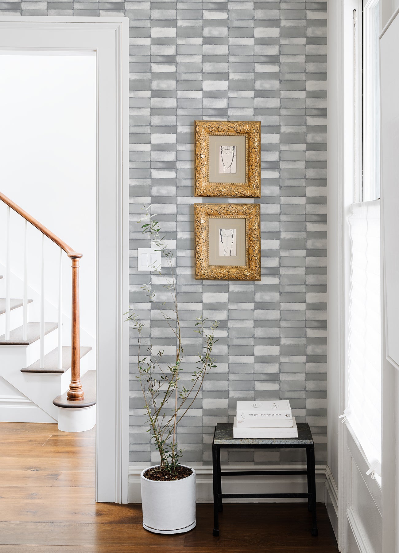 A-Street Prints 4074-26644 Braden Grey Tile Wallpaper