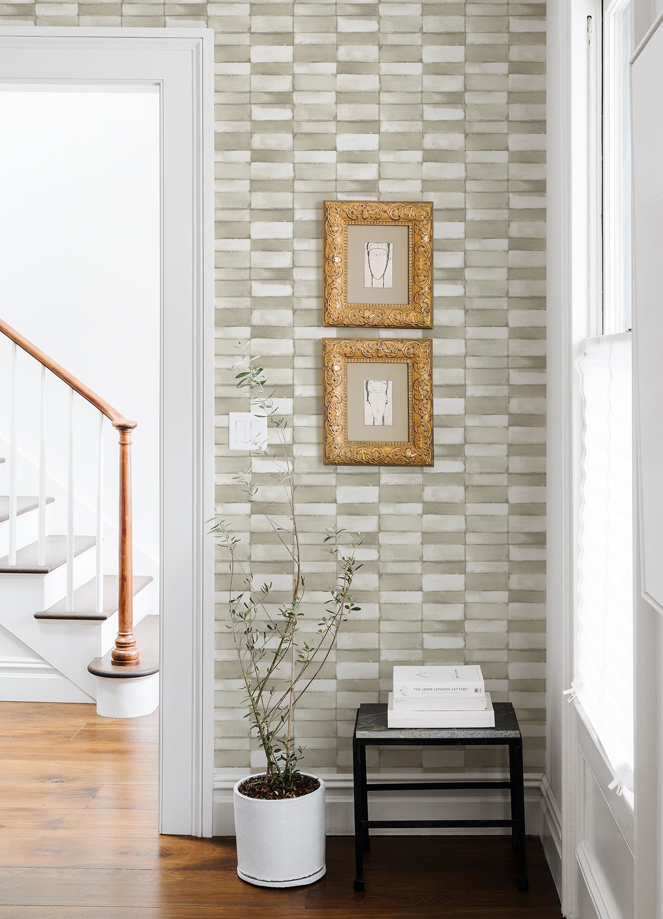 A-Street Prints 4074-26646 Braden Taupe Tile Wallpaper