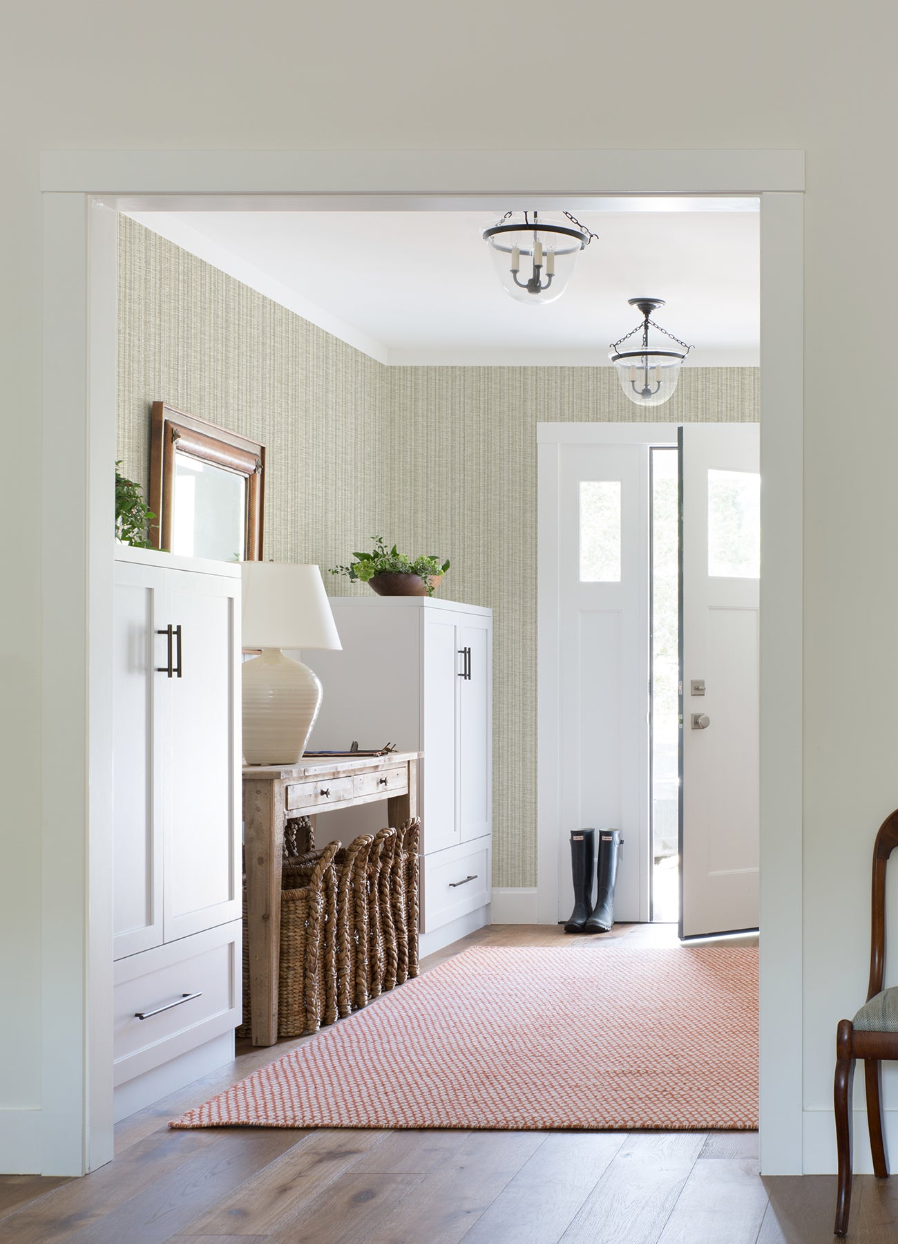 A-Street Prints 4074-26658 Simon Beige Woven Texture Wallpaper