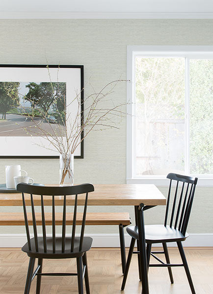 A-Street Prints 4080-24281 Agave Light Grey Faux Grasscloth Wallpaper