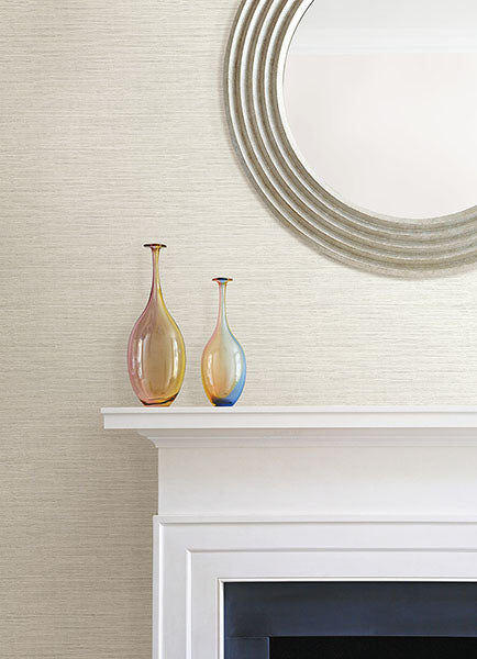 A-Street Prints 4080-24281 Agave Light Grey Faux Grasscloth Wallpaper