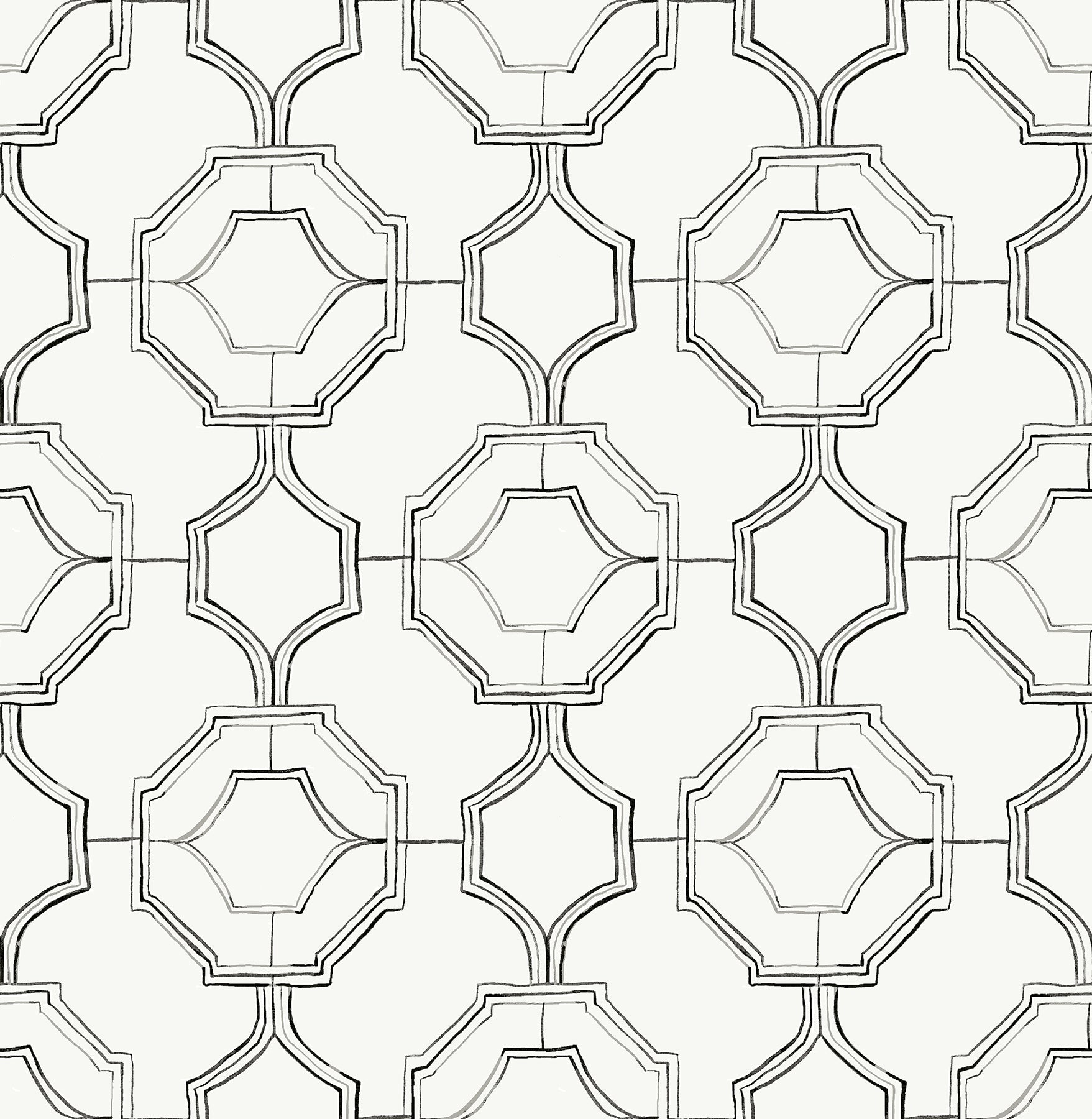A-Street Prints 4081-26315 Gallina Charcoal Trellis Wallpaper