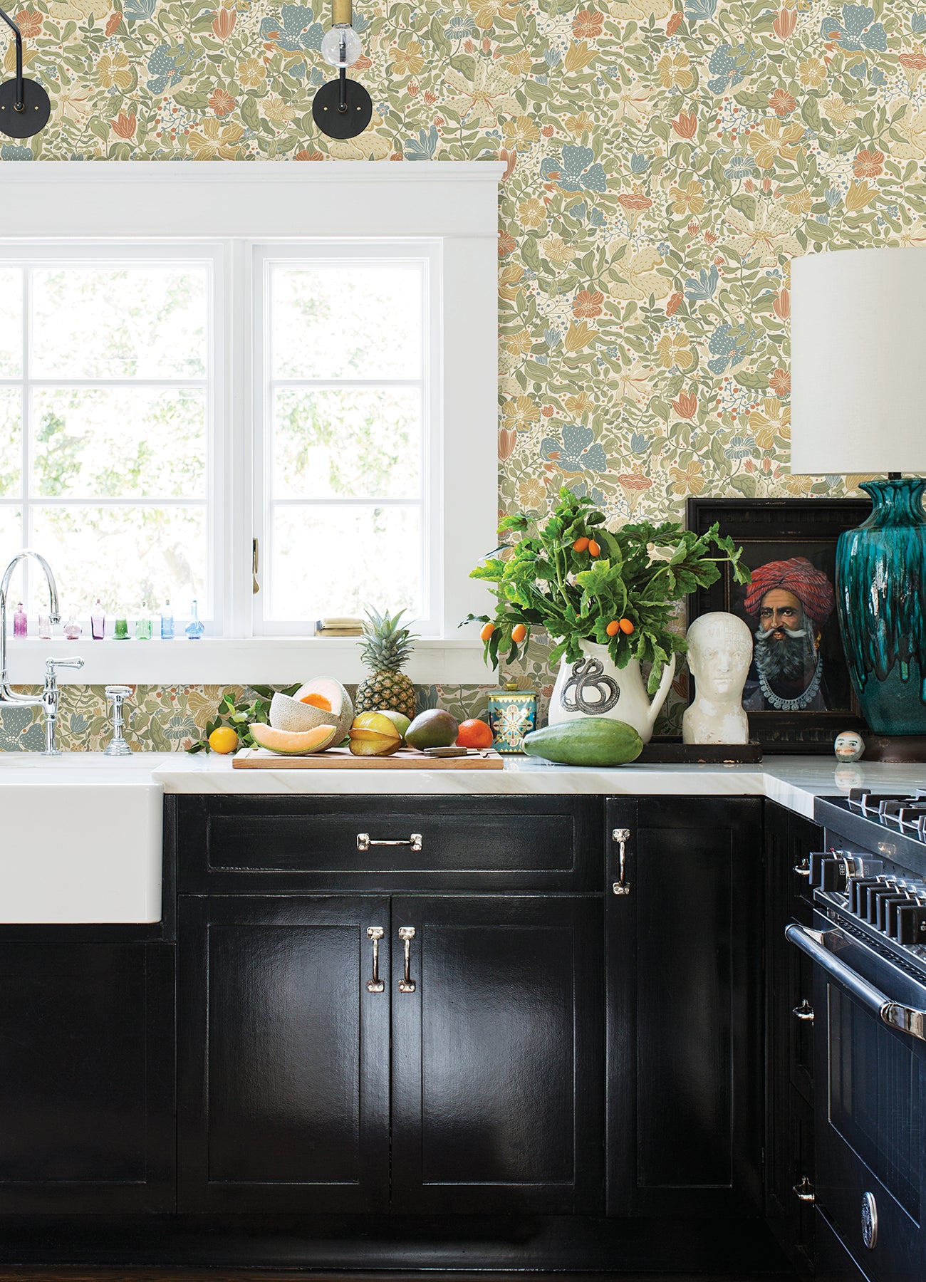 A-Street Prints 4111-63017 Midsommar Light Green Floral Medley Wallpaper