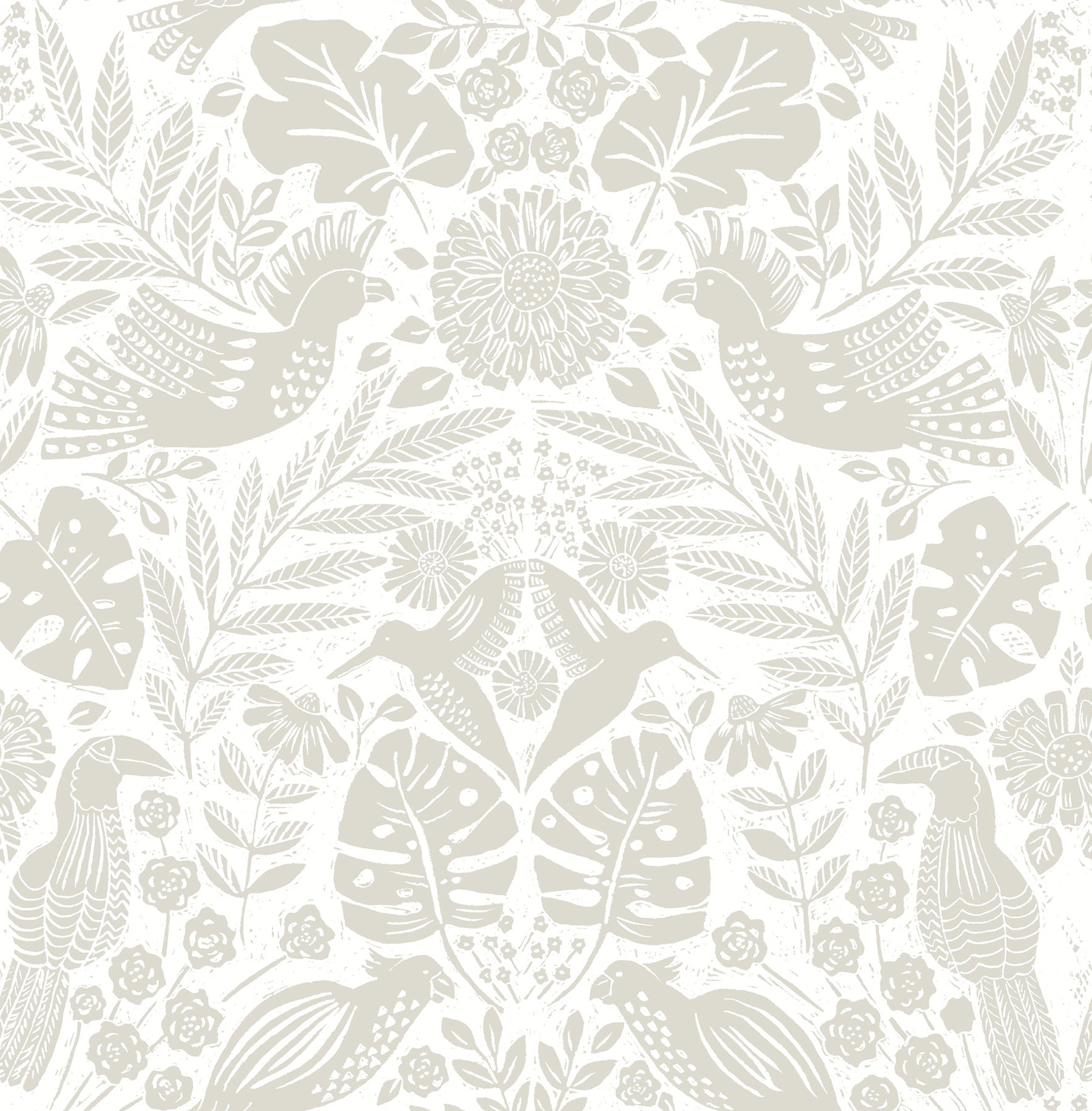 A-Street Prints 4122-27003 Nestle Dove Bird Block Print Wallpaper
