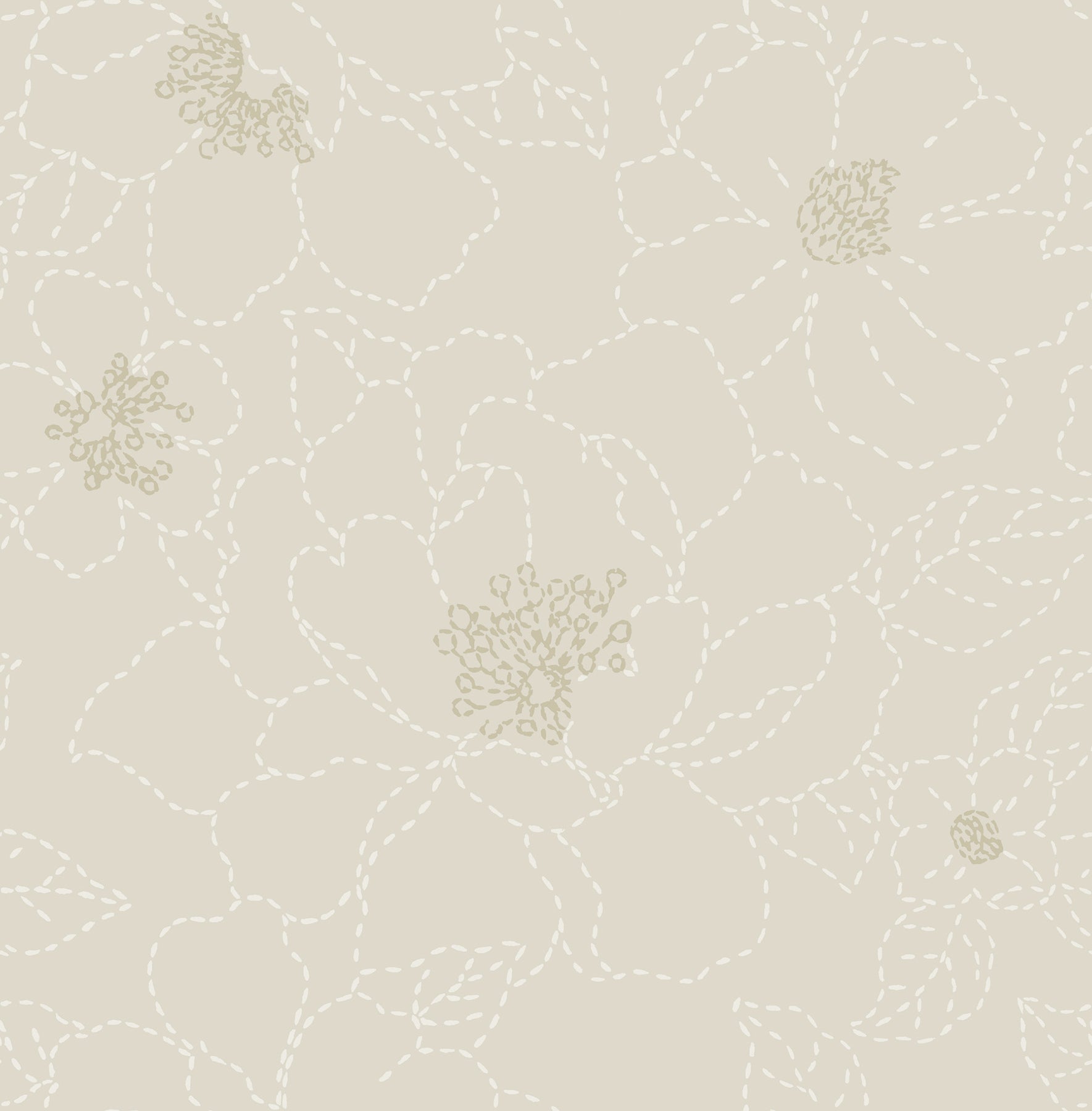 A-Street Prints 4122-27010 Gardena Light Grey Embroidered Floral Wallpaper