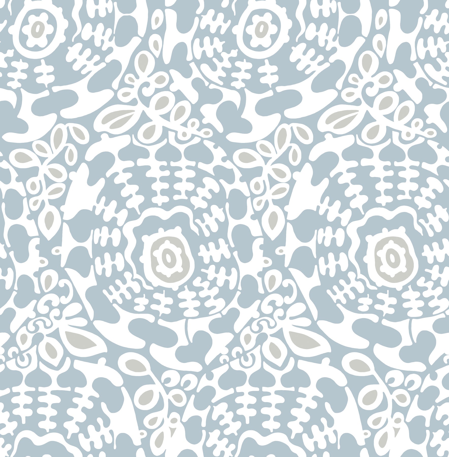 A-Street Prints 4122-27039 Divine Light Blue Abstract Medallion Wallpaper