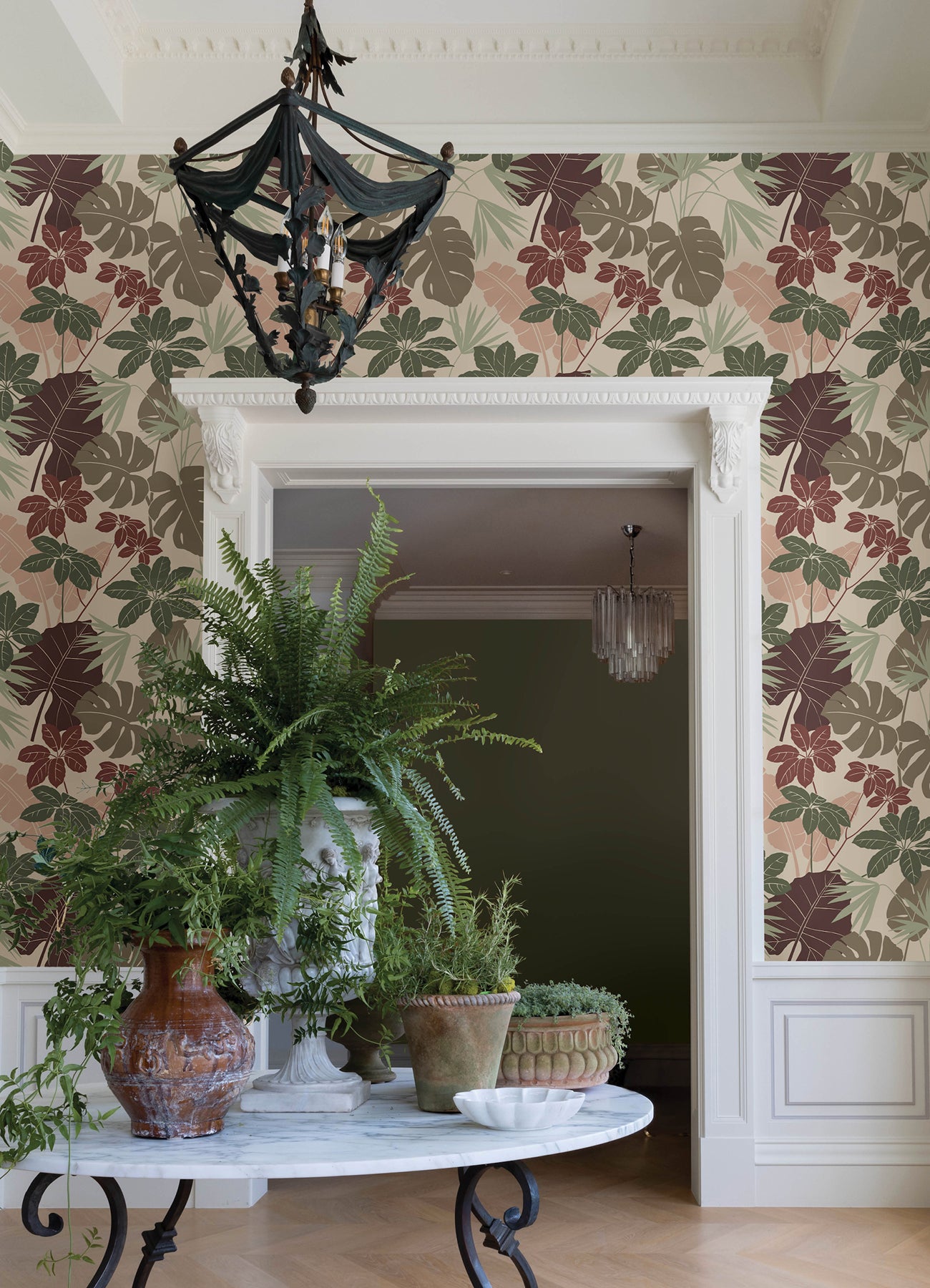 A-Street Prints 4122-72408 Medellin Neutral Rainforest Floor Wallpaper