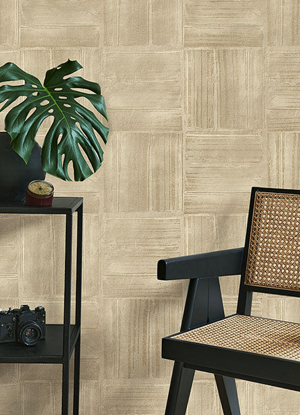 Advantage 4125-26735 Jasper Neutral Block Texture Wallpaper