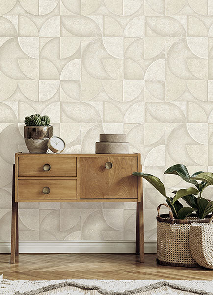 Advantage 4125-26747 Addison Stone Retro Geo Wallpaper