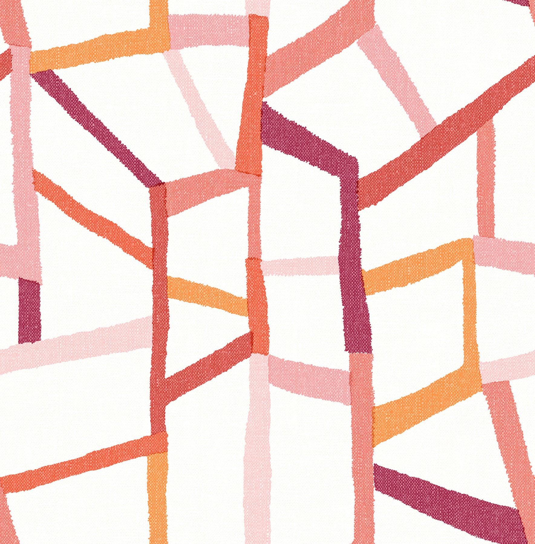 A-Street Prints 4135-25846 Tate Pink Geometric Linen Wallpaper