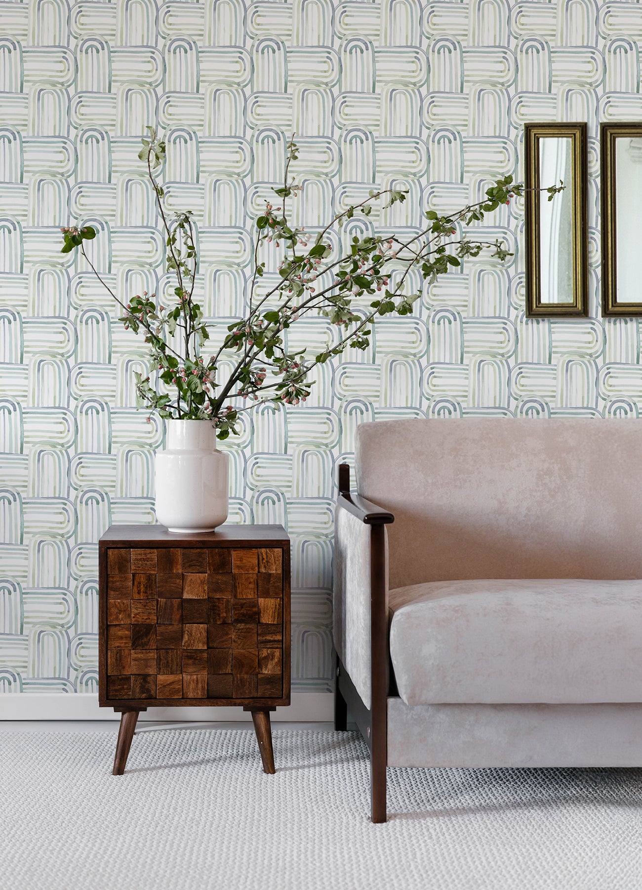 A-Street Prints 4135-27270 Lolly Teal Arches Wallpaper