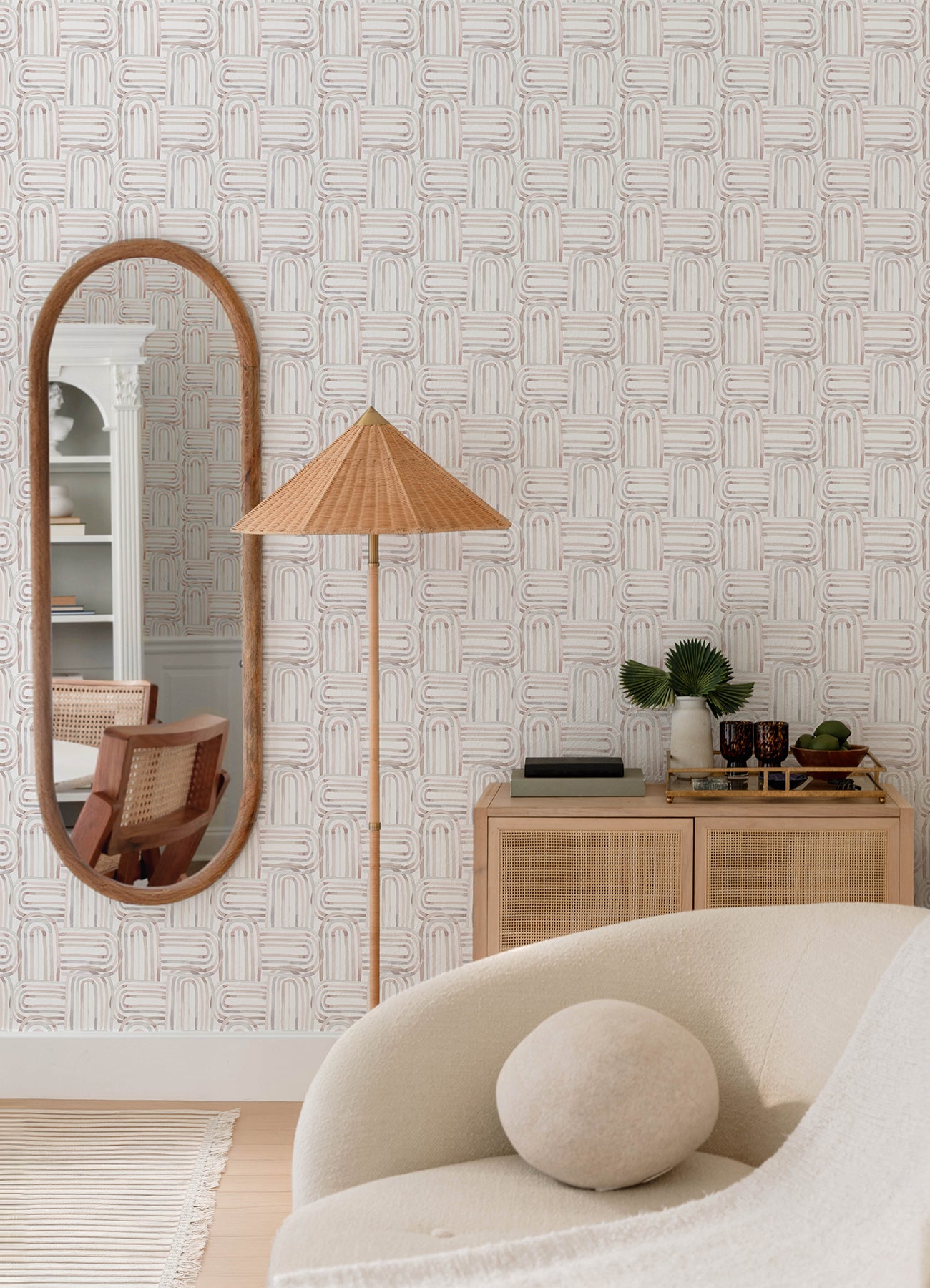 A-Street Prints 4135-27271 Lolly Blush Arches Wallpaper