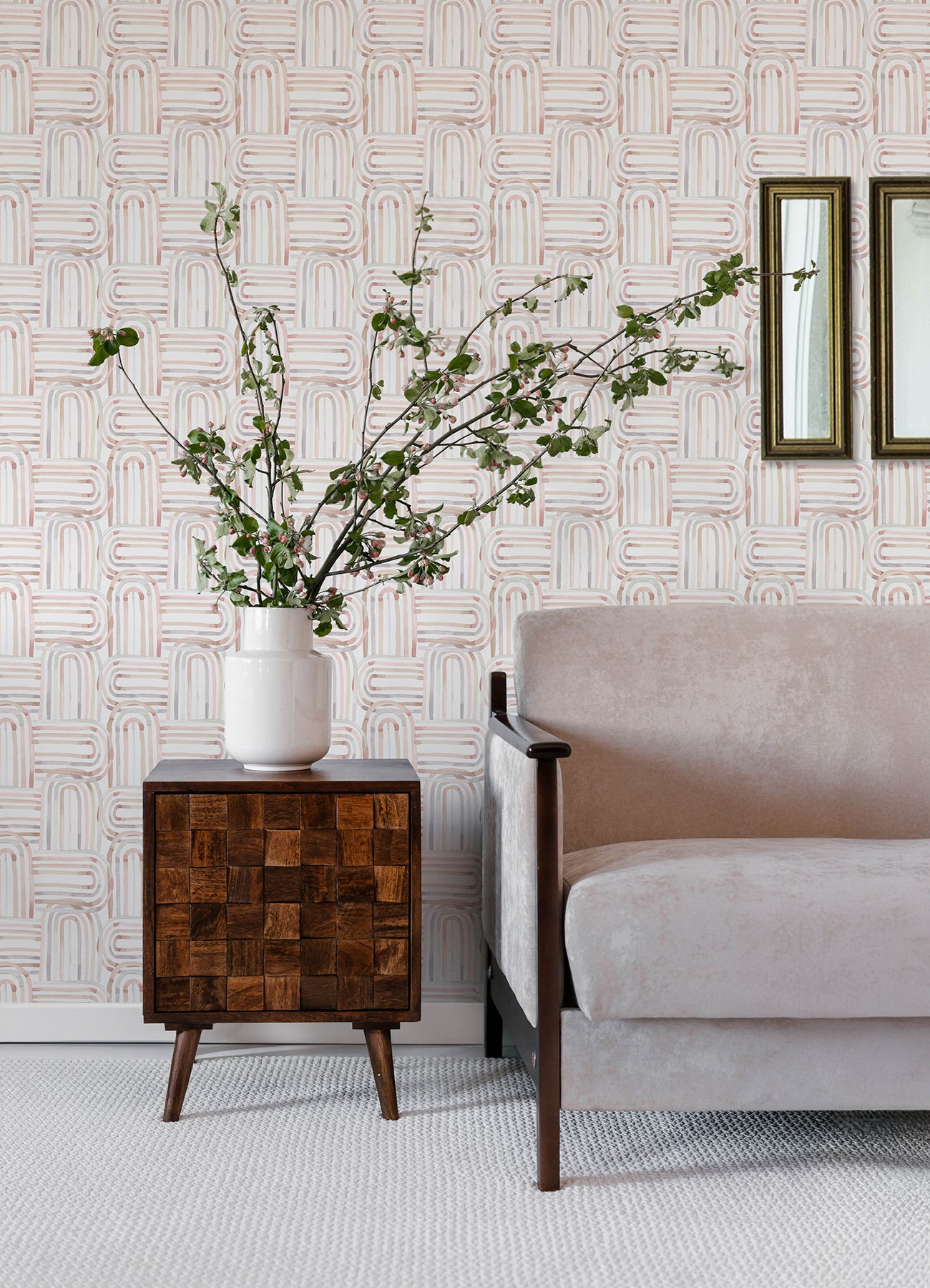 A-Street Prints 4135-27271 Lolly Blush Arches Wallpaper