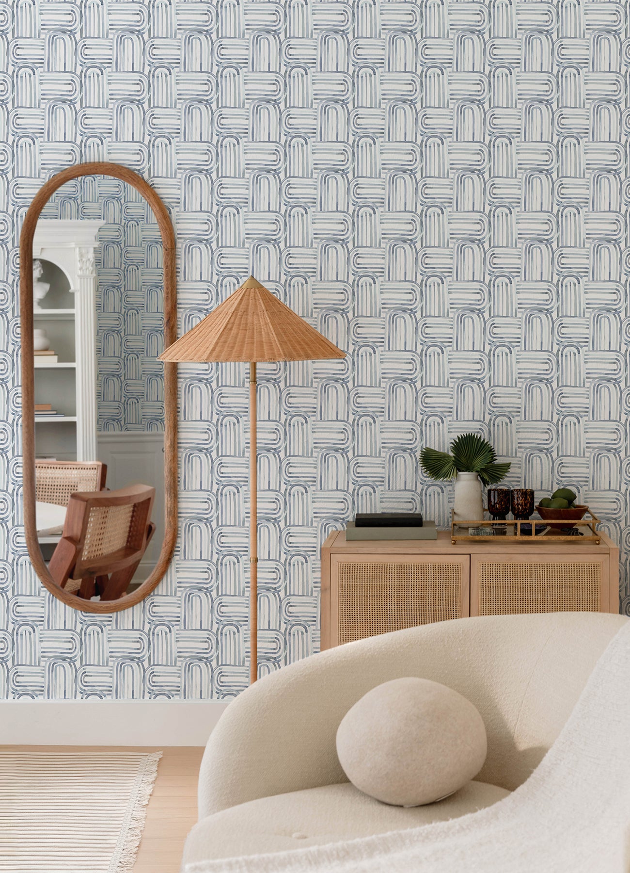 A-Street Prints 4135-27273 Lolly Blue Arches Wallpaper