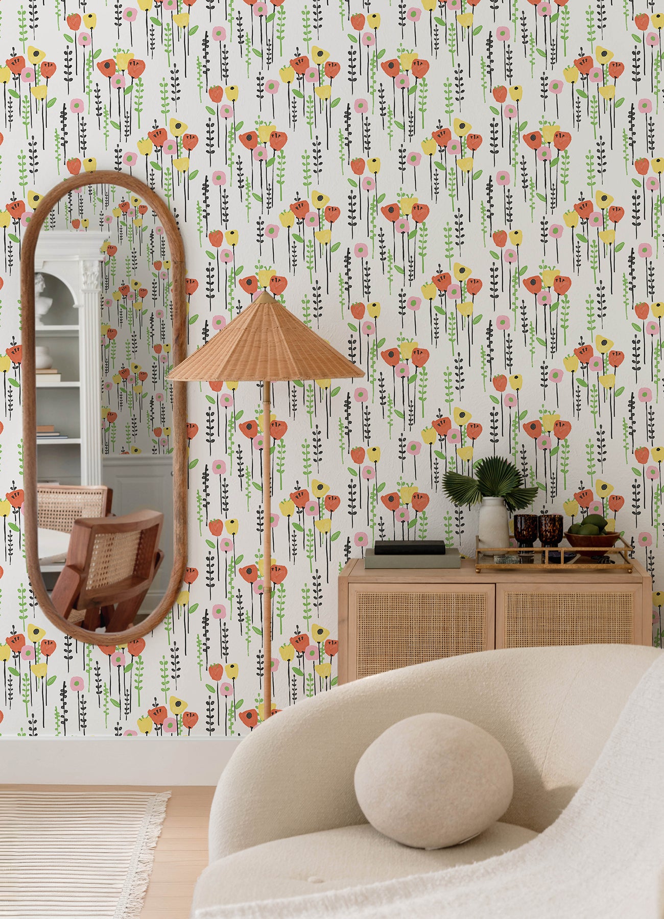 A-Street Prints 4135-27276 Mabel Yellow Floral Field Wallpaper