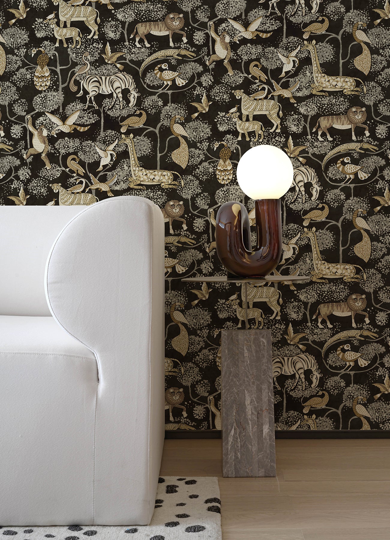 A-Street Prints 4135-27287 Rigby Black Jungle Animals Wallpaper