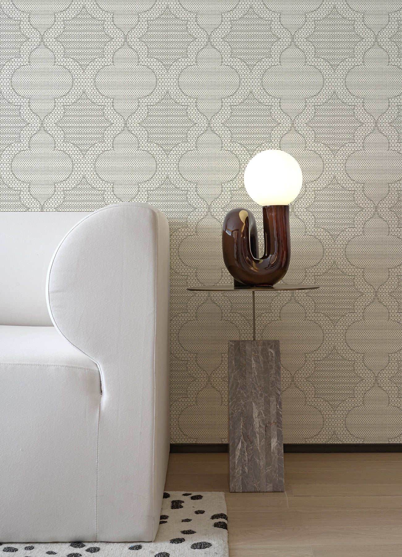 A-Street Prints 4135-27290 Ernest Charcoal Quilted Quatrefoil Wallpaper