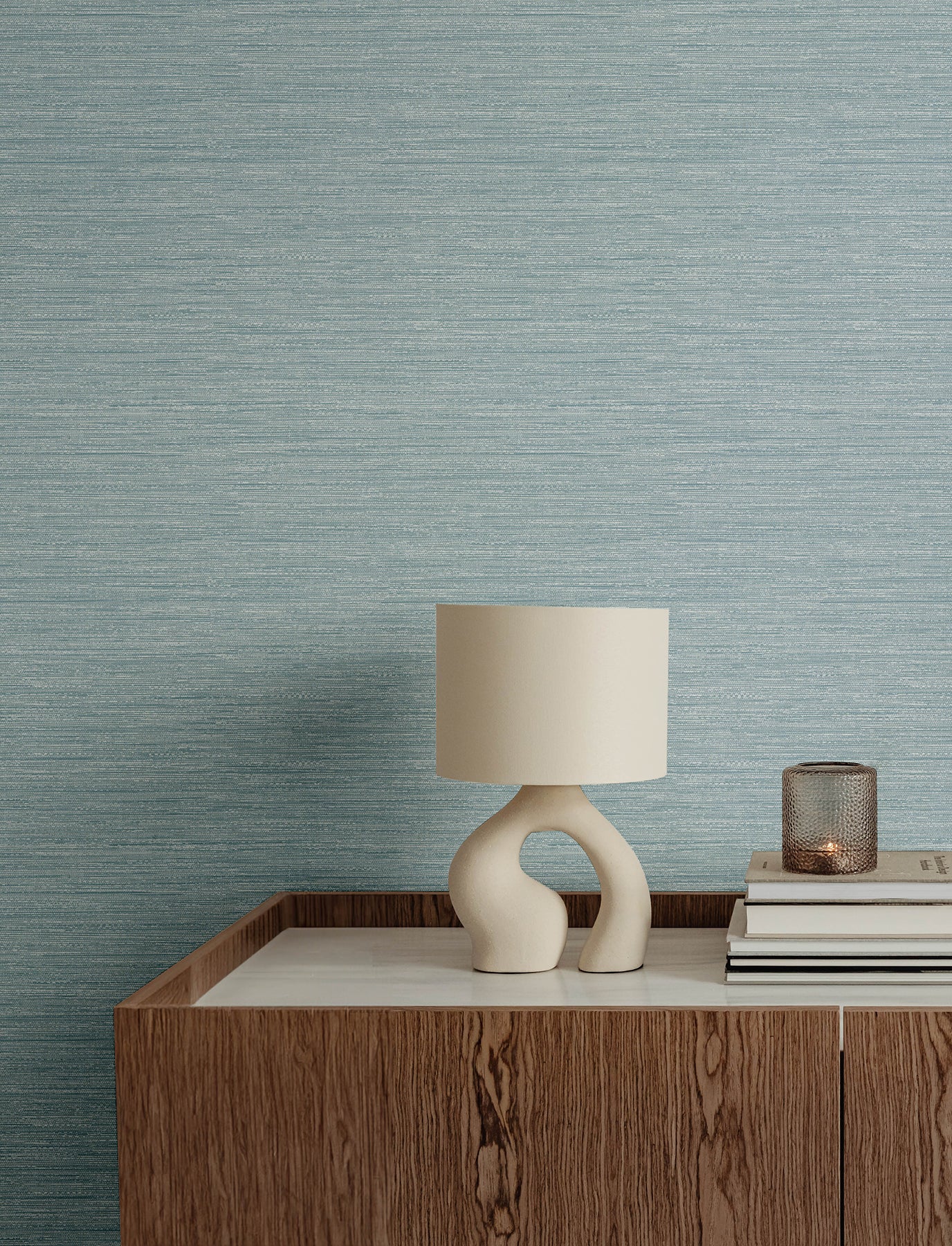 A-Street Prints 4141-27162 Sheehan Light Blue Faux Grasscloth Wallpaper