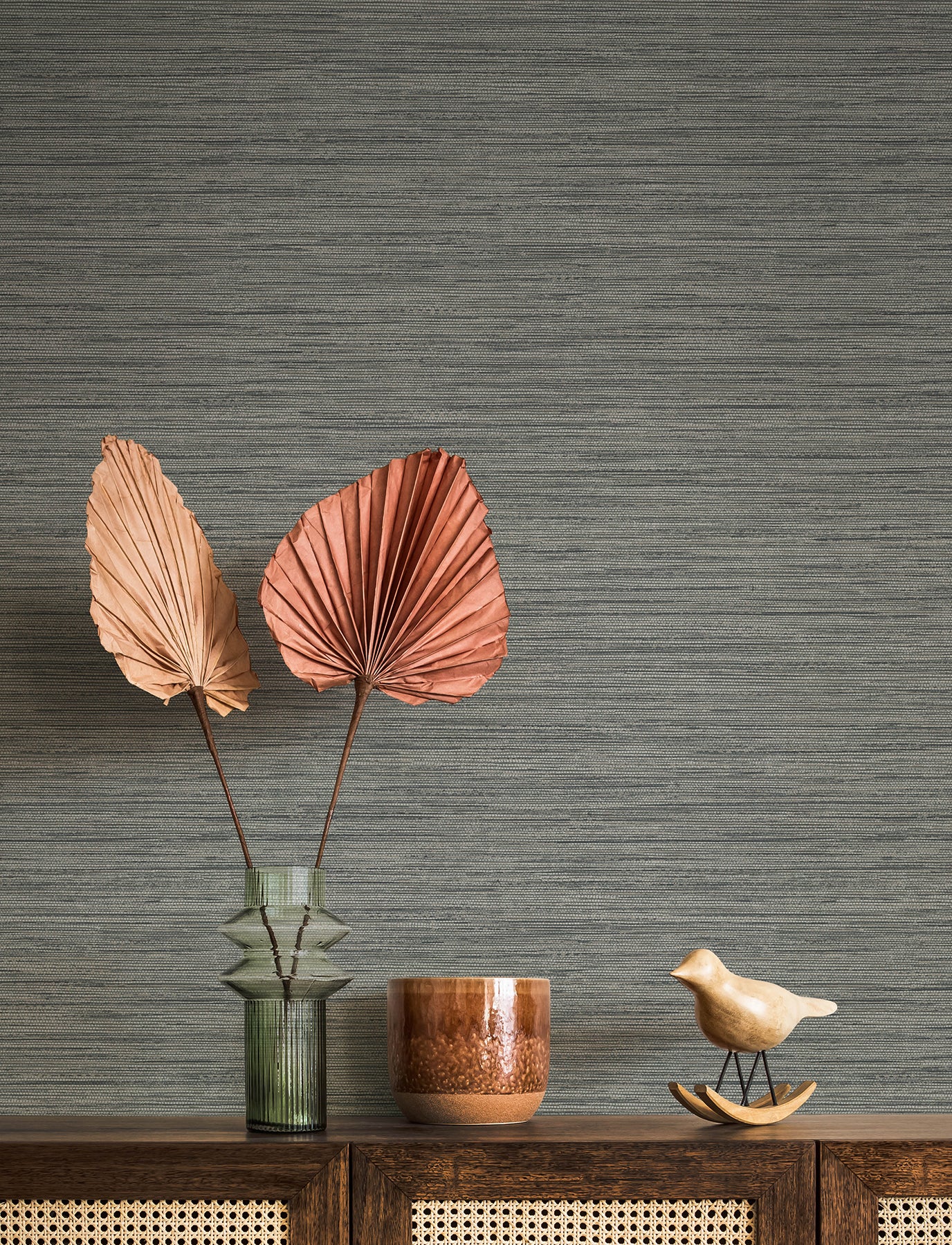 A-Street Prints 4141-27167  Sheehan Stone Faux Grasscloth Wallpaper