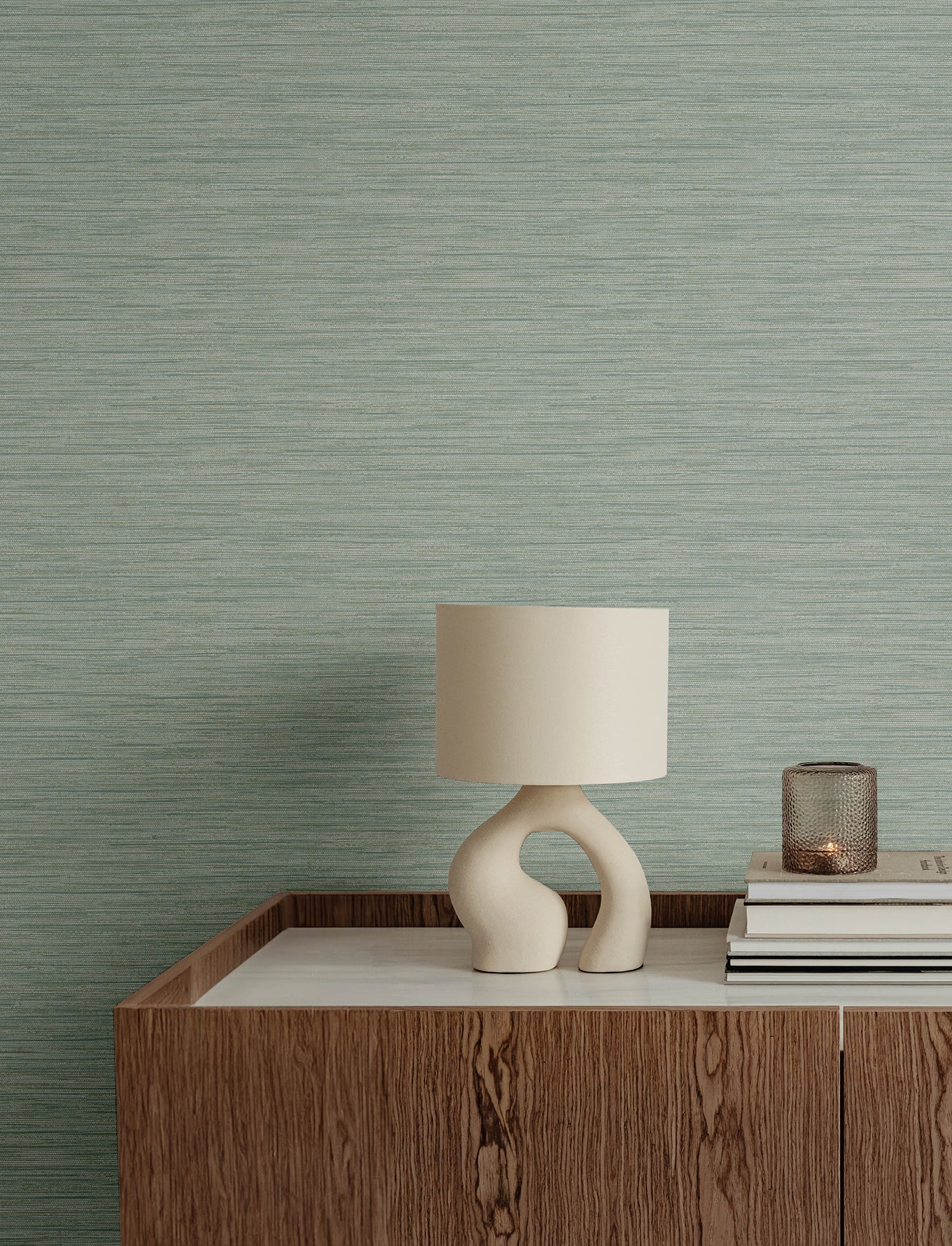 A-Street Prints 4141-27169 Sheehan Sea Green Faux Grasscloth Wallpaper