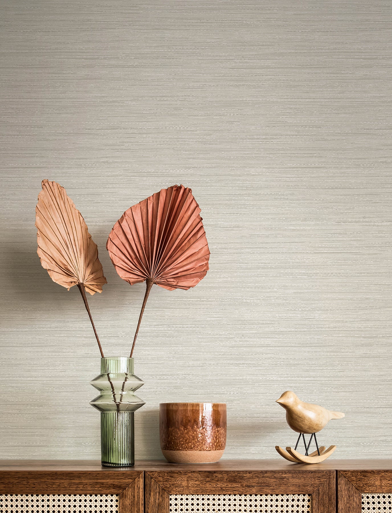 A-Street Prints 4141-27170 Sheehan Silver Faux Grasscloth Wallpaper