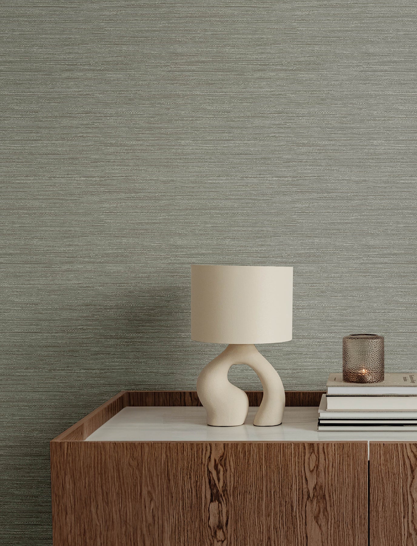 A-Street Prints 4141-27171 Sheehan Grey Faux Grasscloth Wallpaper