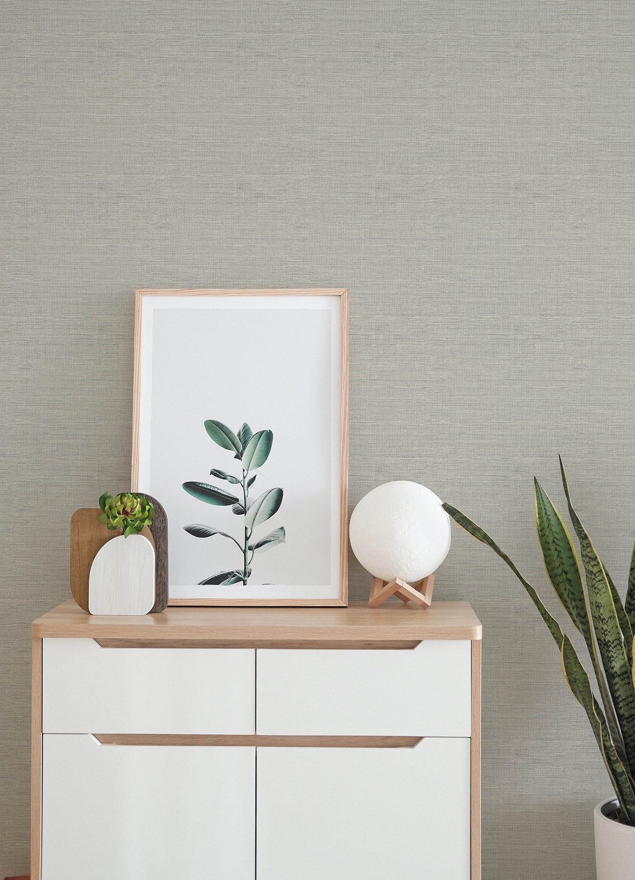 A-Street Prints 4143-24279 Agave Stone Faux Grasscloth Grey Wallpaper