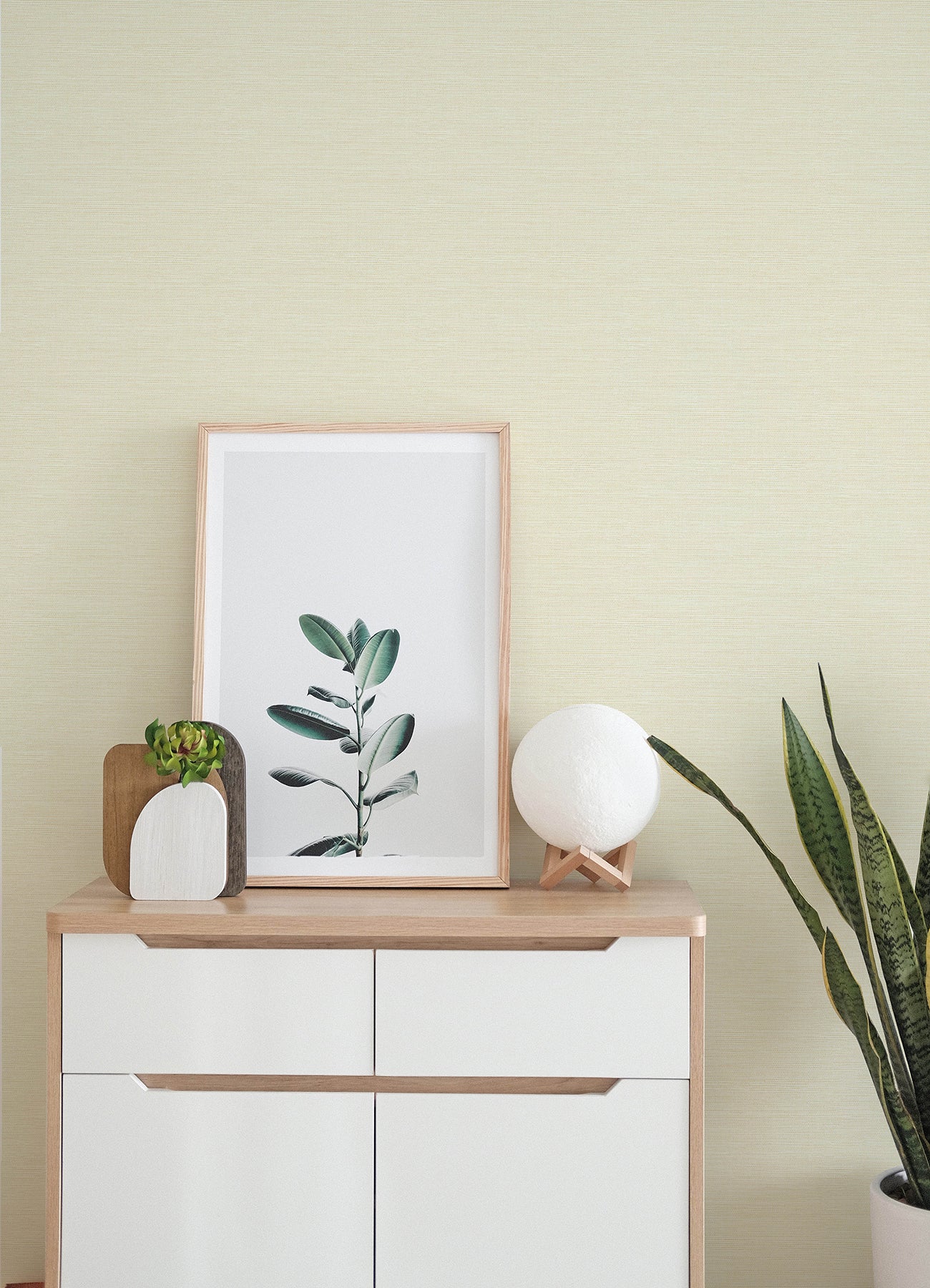A-Street Prints 4143-24280 Agave Yellow Faux Grasscloth  Wallpaper