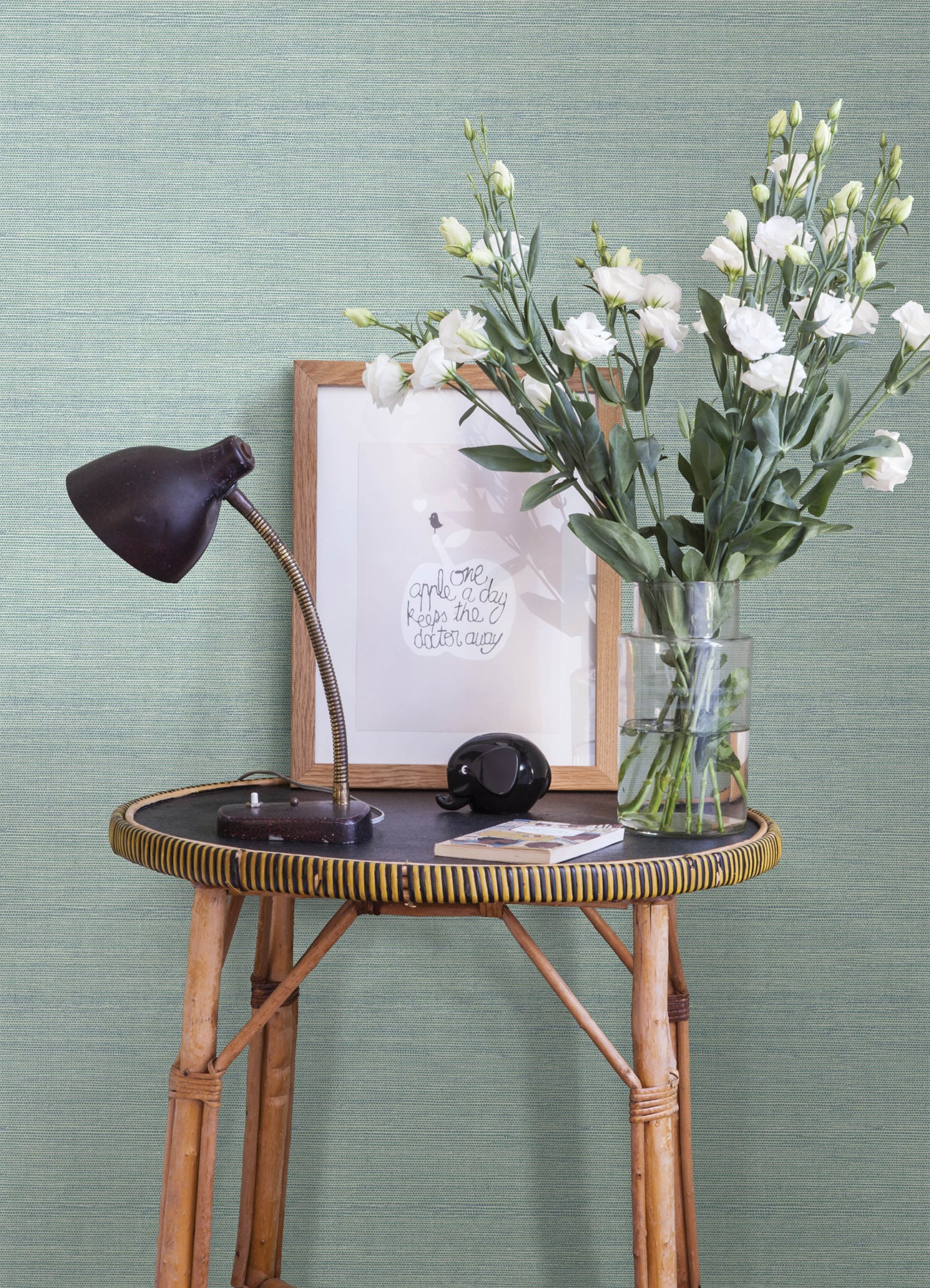 A-Street Prints 4143-24282 Agave Aqua Faux Grasscloth Wallpaper