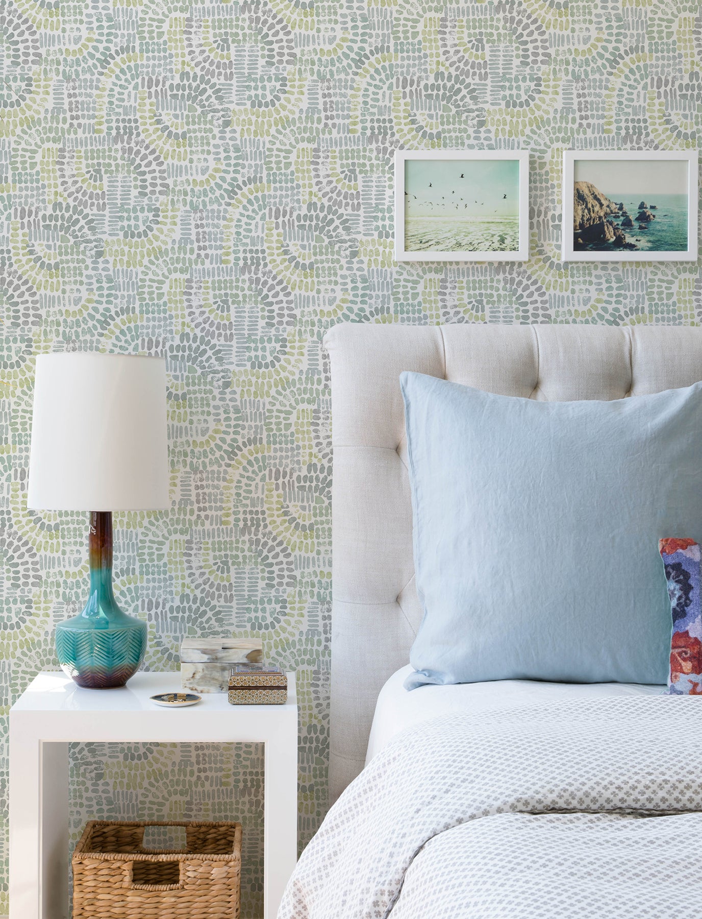 A-Street Prints 4146-27214 Wanderer Aquamarine Mosaic Wallpaper