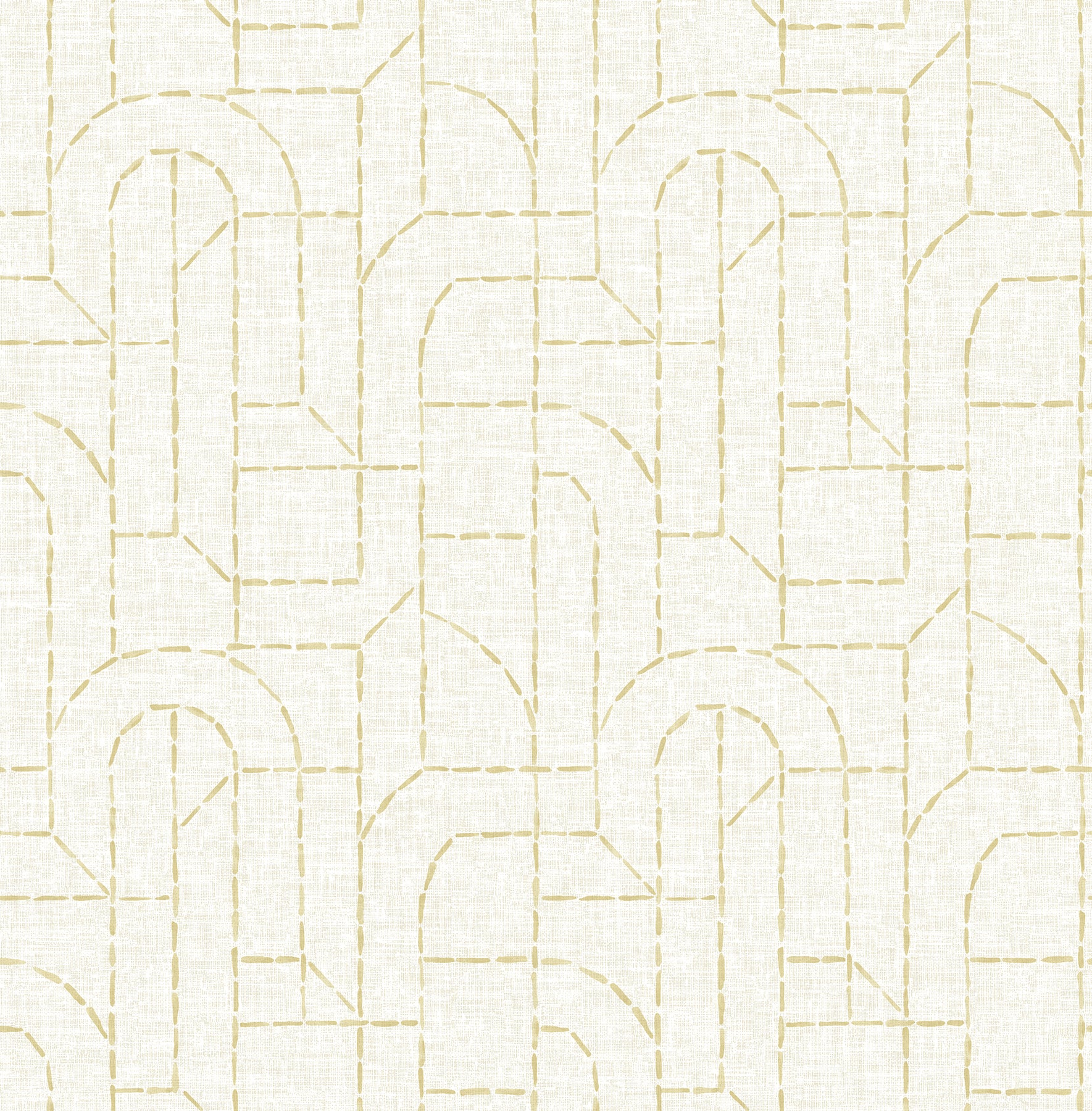 A-Street Prints 4146-27219 Integrity Yellow Arched Outlines Wallpaper