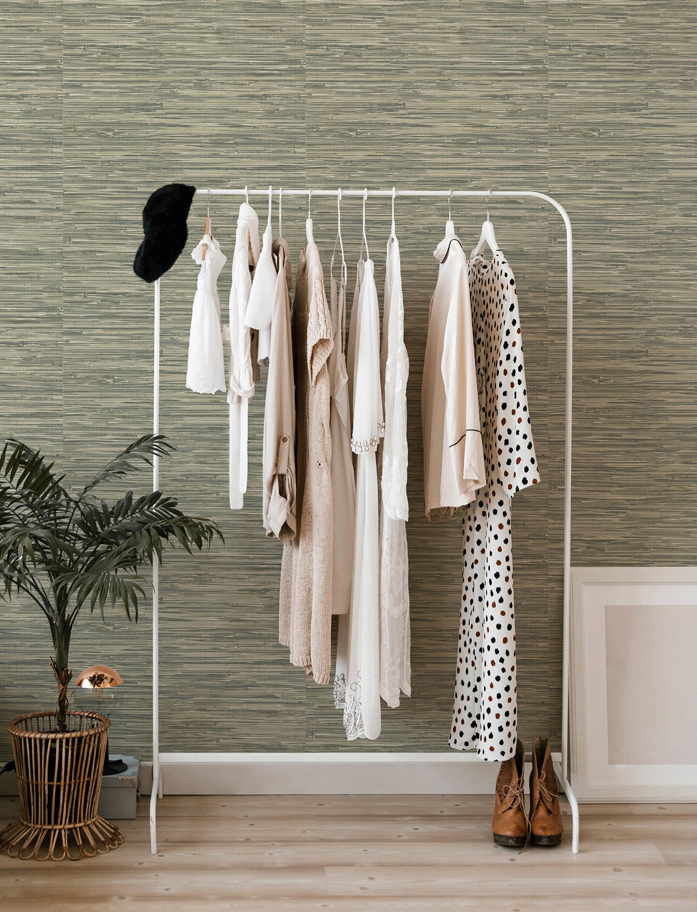 A-Street Prints 4146-27261 Exhale Moss Woven Faux Grasscloth Wallpaper