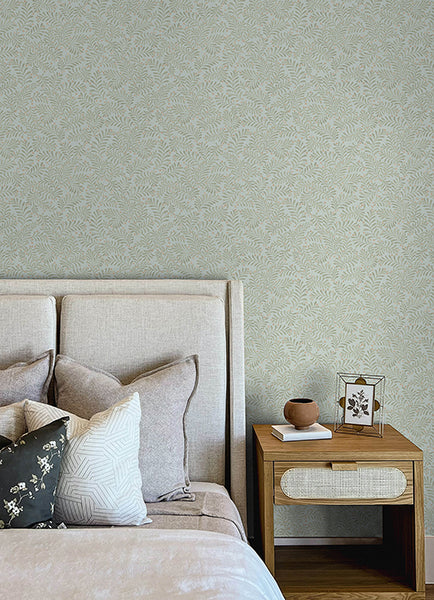 Chesapeake 4148-27446 Chrysantha Aqua Berry Branches Wallpaper