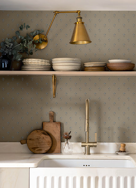 Chesapeake 4148-27460 Surdiva Stone Floral Fan Wallpaper