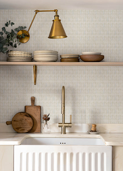 Chesapeake 4148-27464 Nabi Beige Geometric Wallpaper