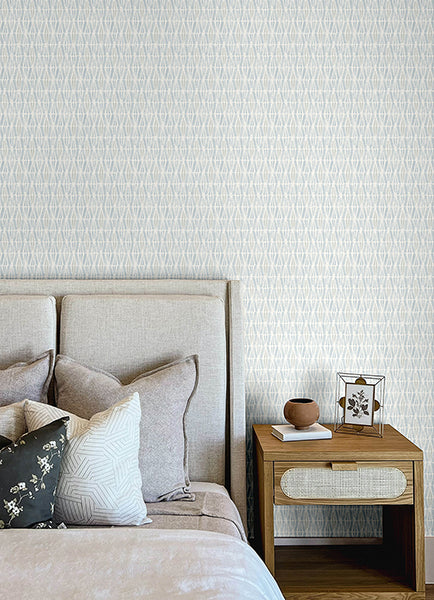 Chesapeake 4148-27467 Nabi Light Blue Geometric Wallpaper