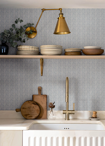 Chesapeake 4148-27469 Coleus Blue Leaves Wallpaper